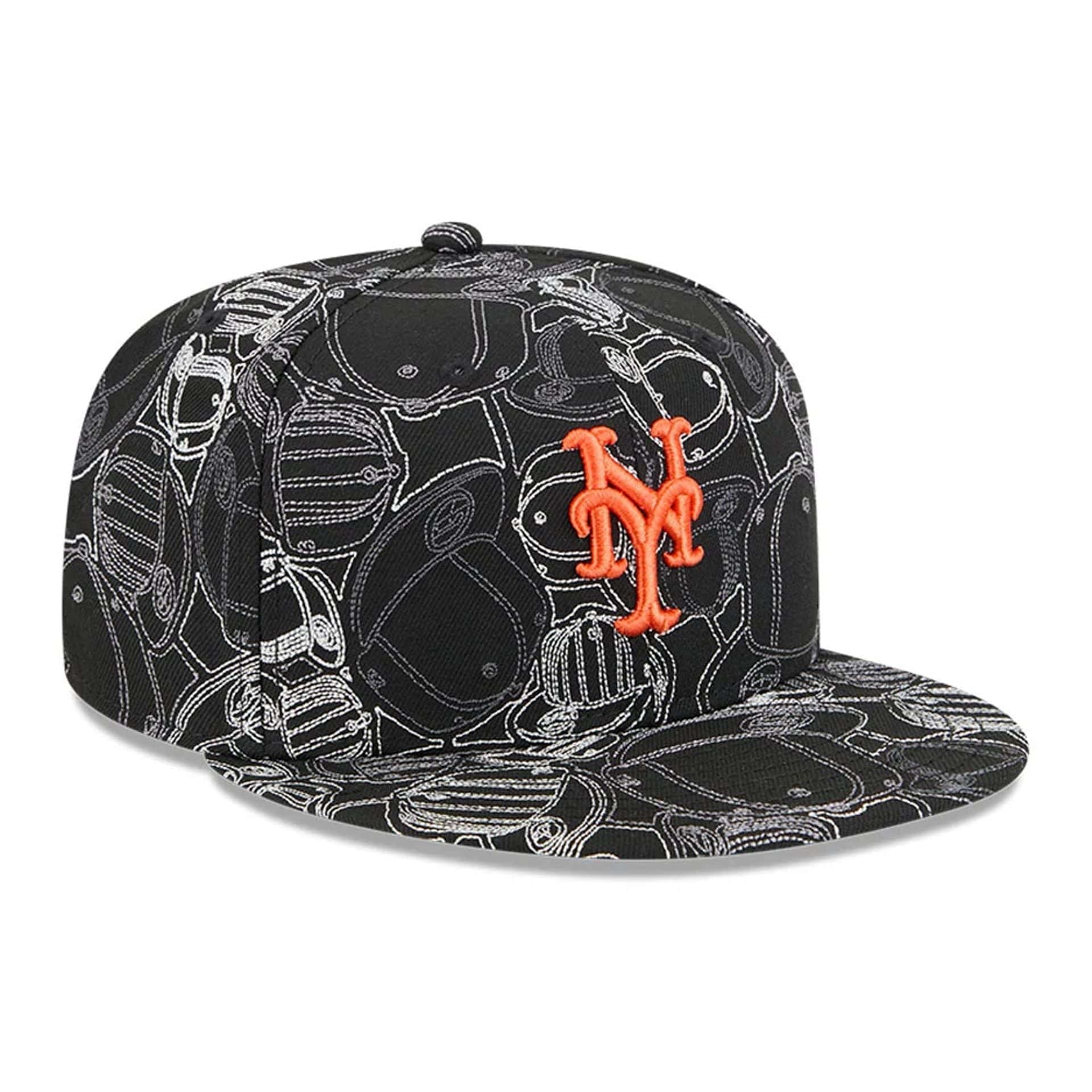 New York Mets MLB Cap Scramble Black 59FIFTY Fitted Cap - Image 4
