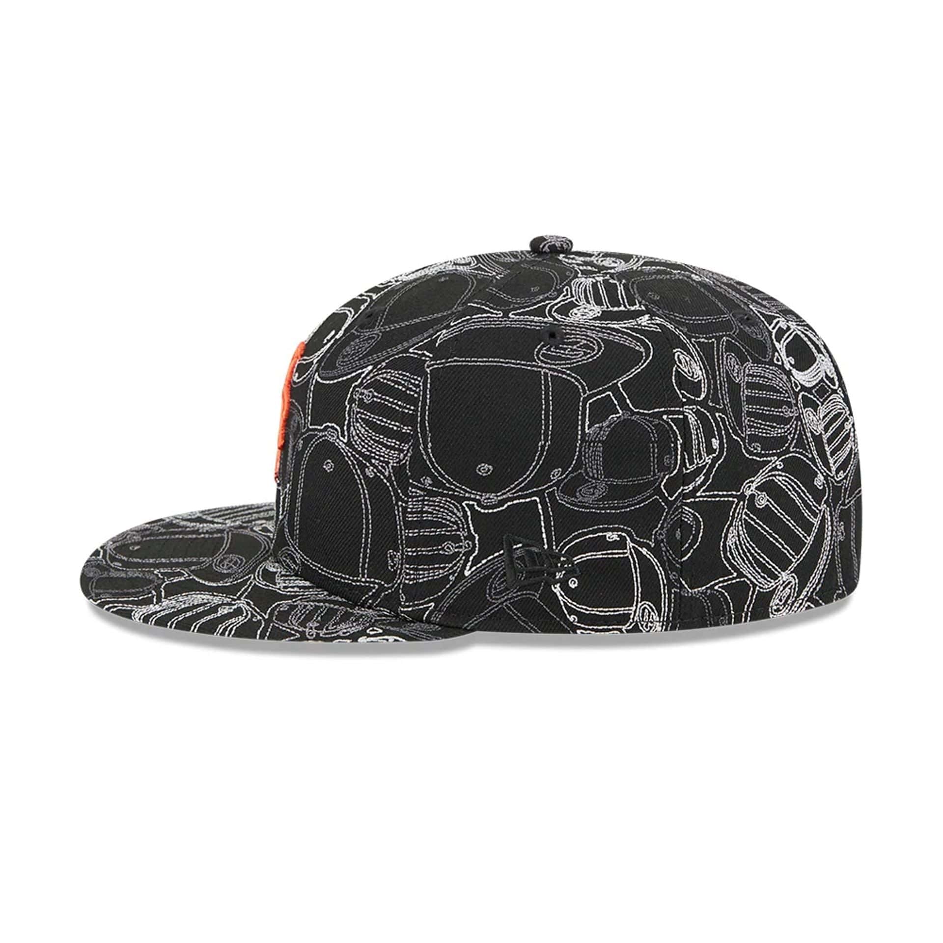 New York Mets MLB Cap Scramble Black 59FIFTY Fitted Cap - Image 6