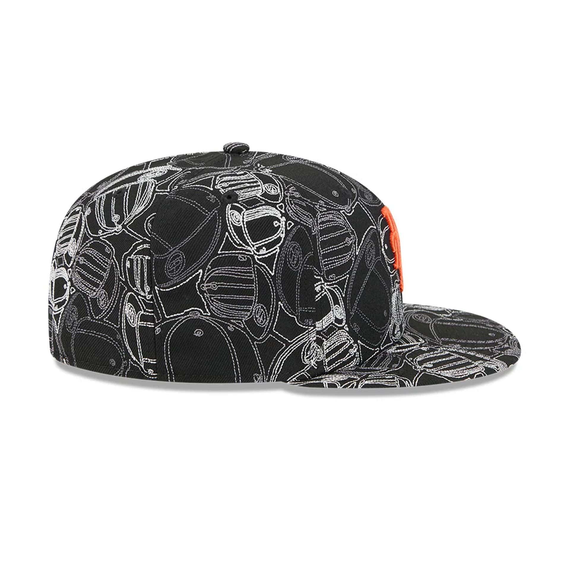 New York Mets MLB Cap Scramble Black 59FIFTY Fitted Cap - Image 7