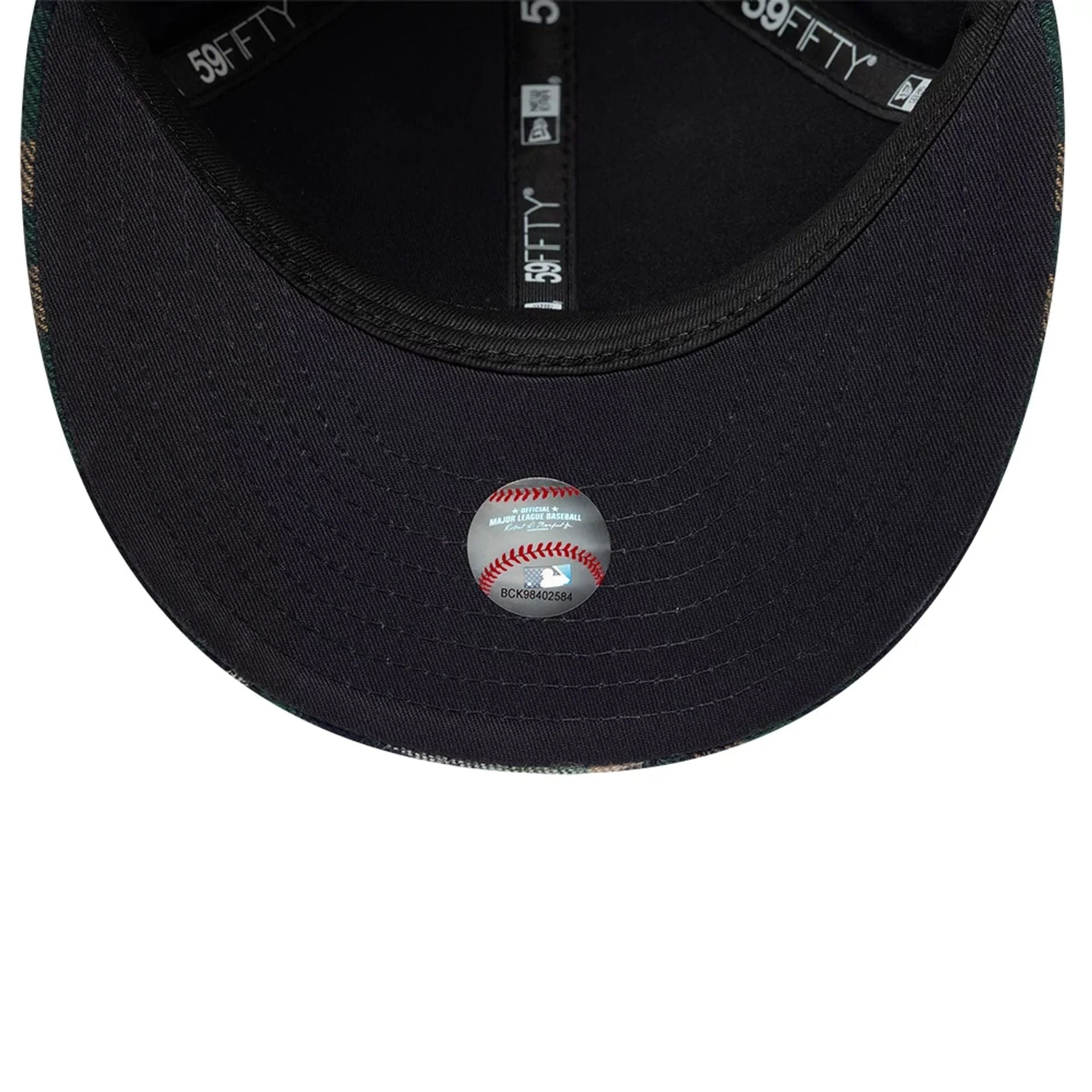 New York Mets MLB Check Dark Green Low Profile 59FIFTY Fitted Cap - Image 2