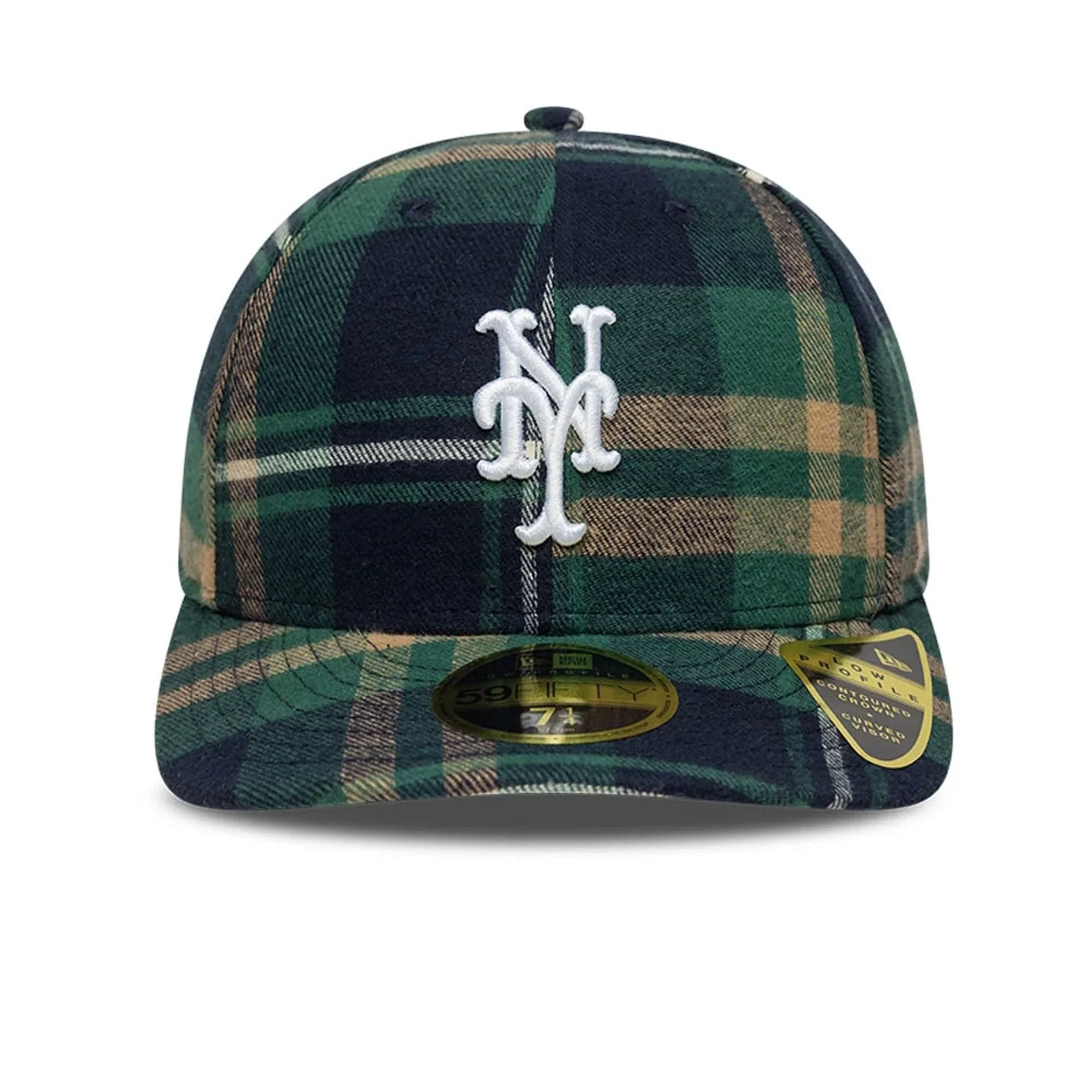 New York Mets MLB Check Dark Green Low Profile 59FIFTY Fitted Cap - Image 3