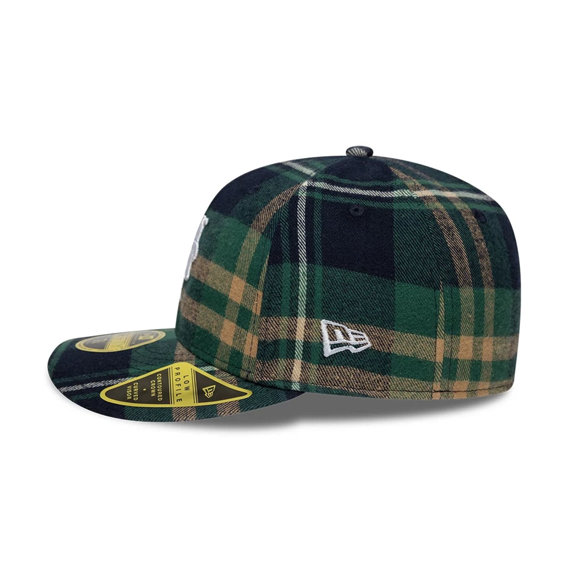 New York Mets MLB Check Dark Green Low Profile 59FIFTY Fitted Cap - Image 6