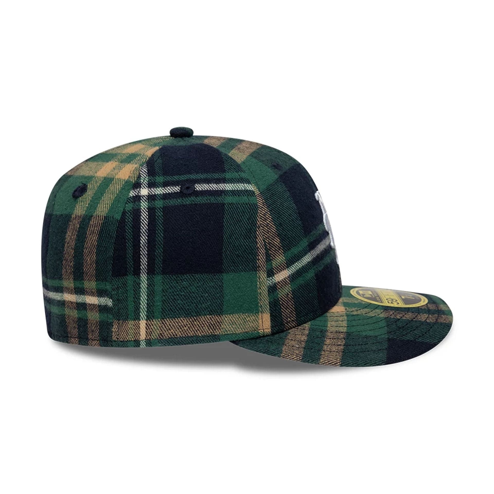 New York Mets MLB Check Dark Green Low Profile 59FIFTY Fitted Cap - Image 7