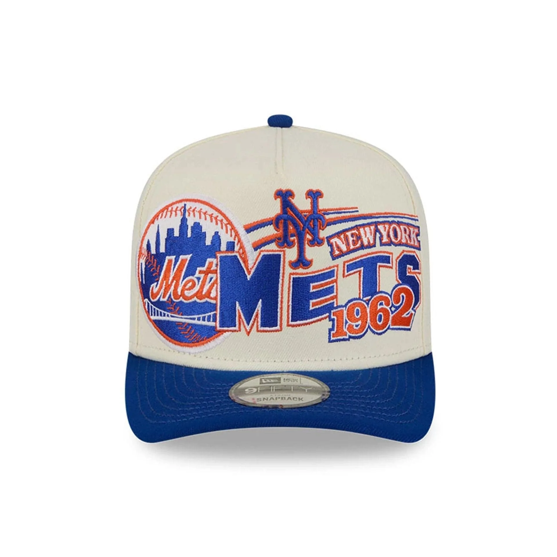 New York Mets MLB Classic White 9FIFTY A-Frame Snapback Adjustable Cap - Image 3