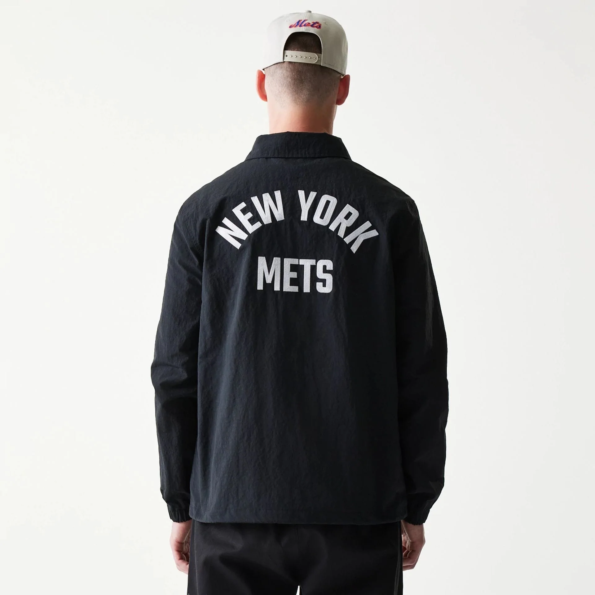 New York Mets MLB Coaches Black Jacket - Image 2