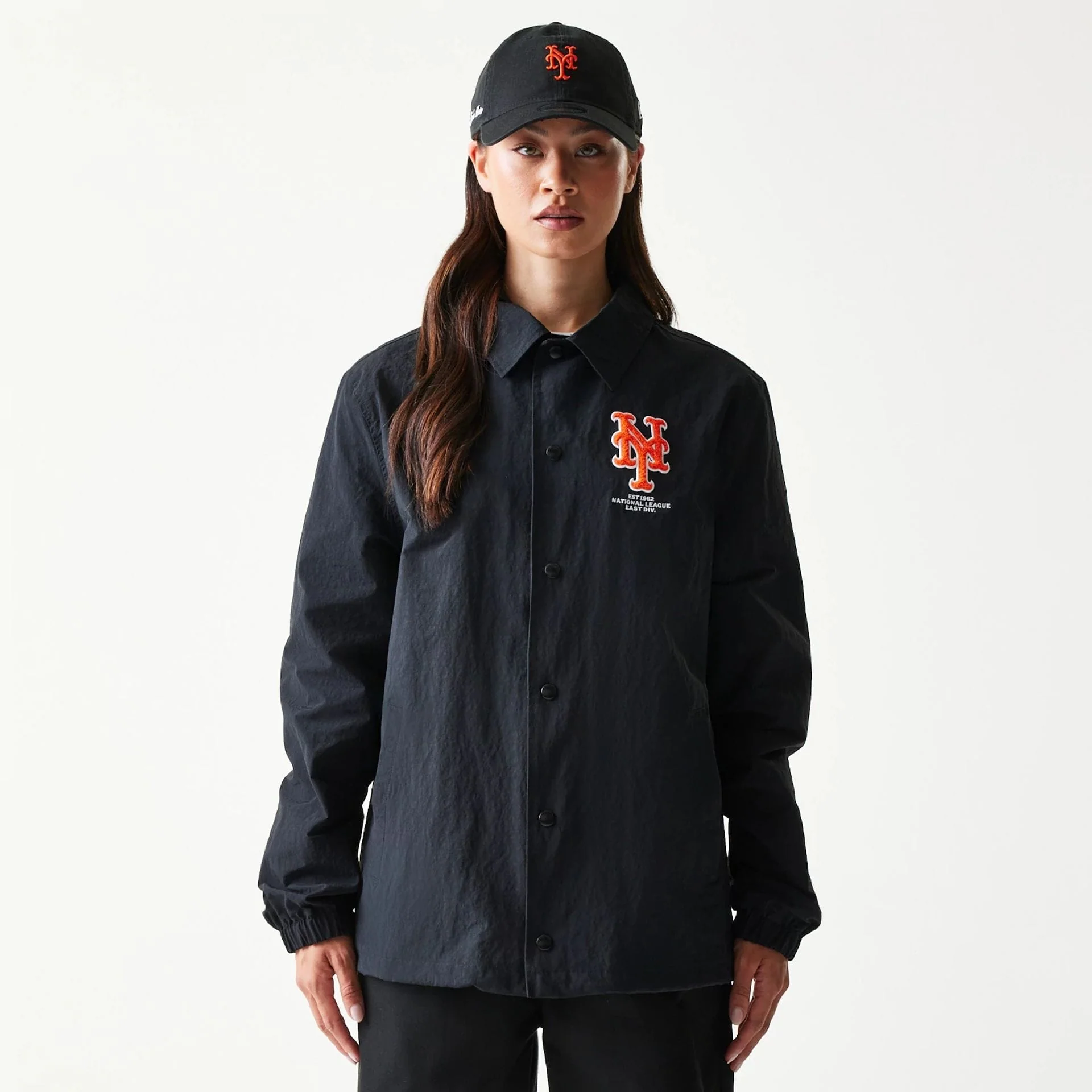 New York Mets MLB Coaches Black Jacket - Image 4