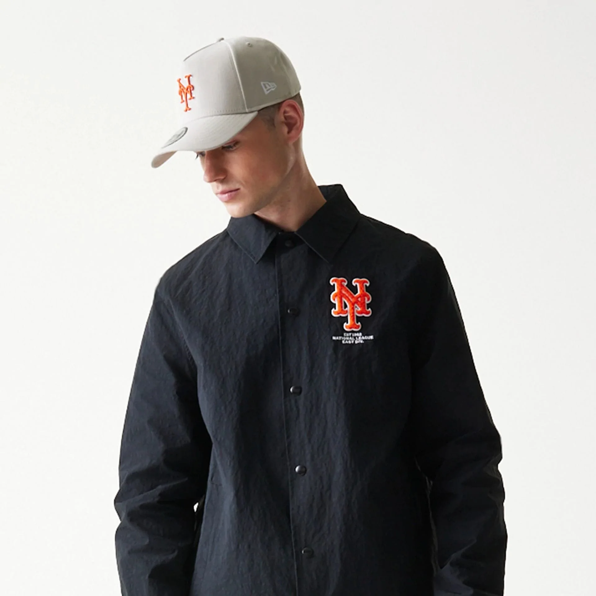 New York Mets MLB Coaches Black Jacket - Image 5