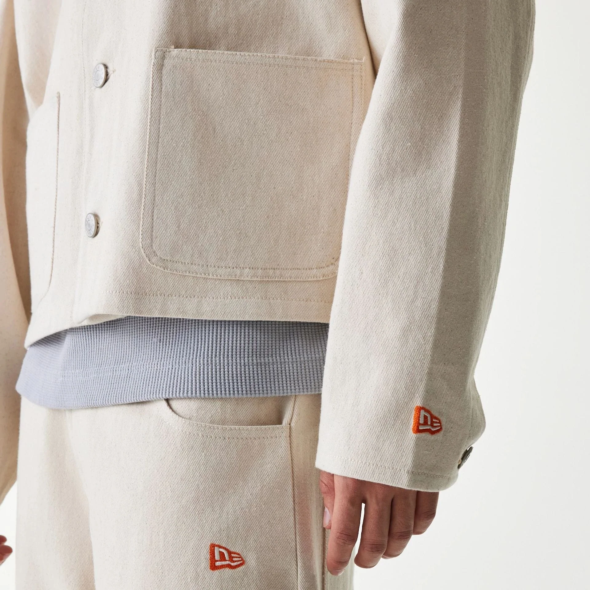 New York Mets MLB Cotton Open Cream Jacket - Image 6
