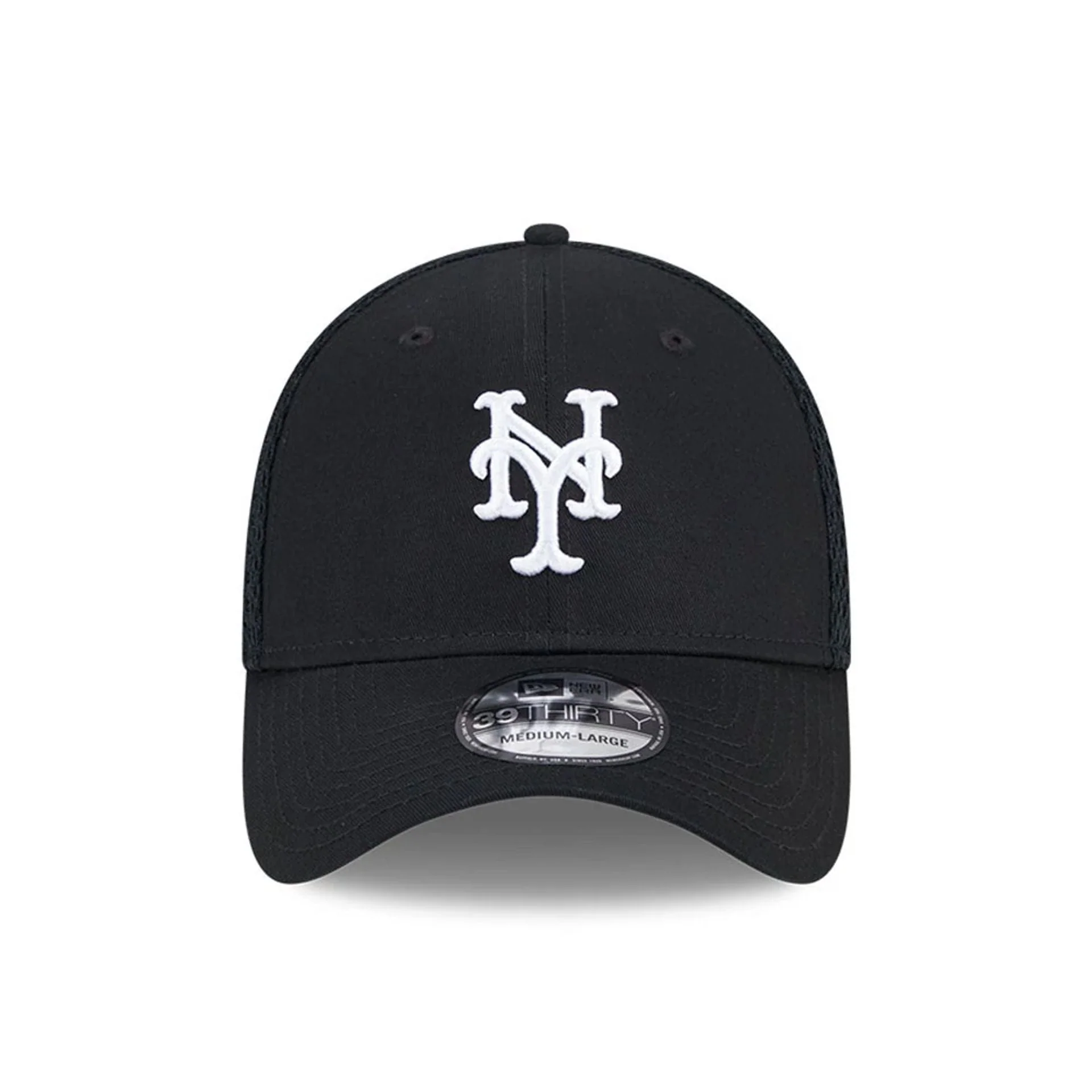 New York Mets MLB Evergreen Neo Black 39THIRTY Stretch Fit Cap - Image 3
