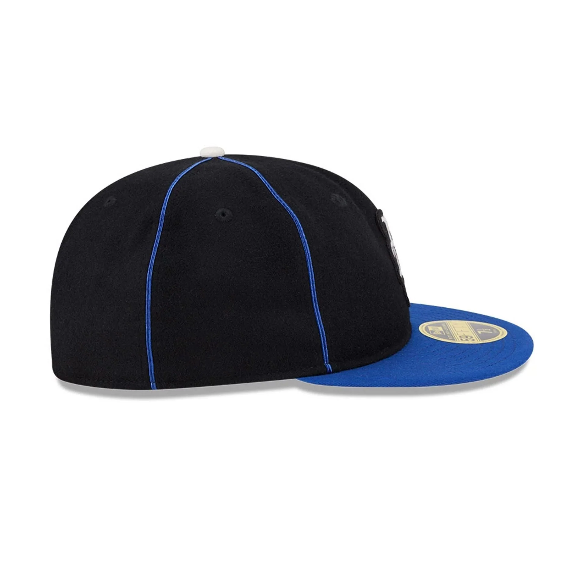 New York Mets MLB Felt Logo Blue Retro Crown 59FIFTY Fitted Cap - Image 6