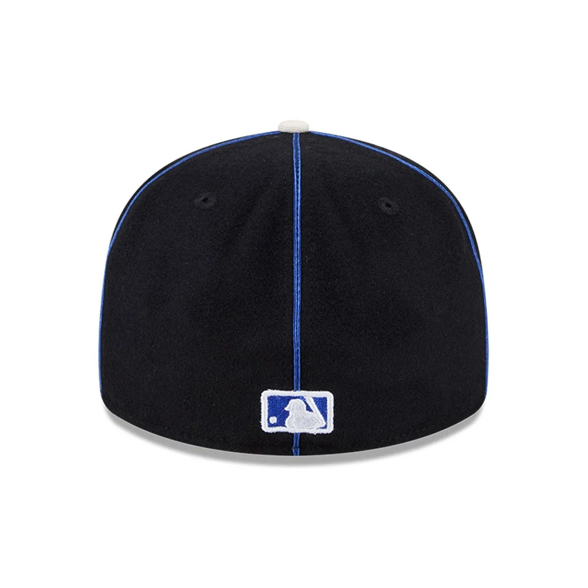 New York Mets MLB Felt Logo Blue Retro Crown 59FIFTY Fitted Cap - Image 7