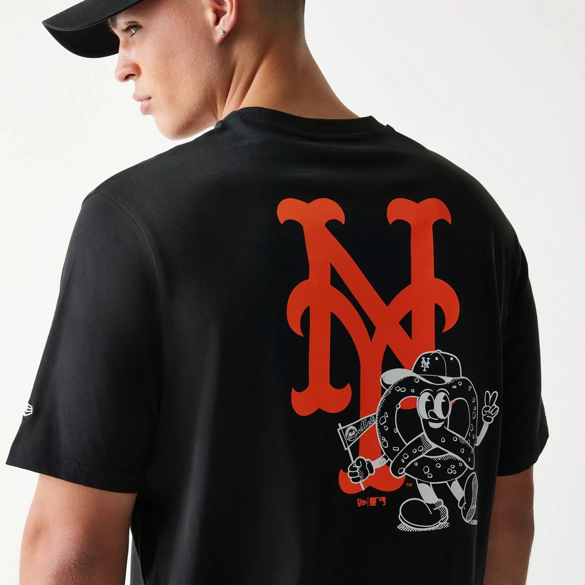 New York Mets MLB Food Graphic Black T-Shirt - Image 8