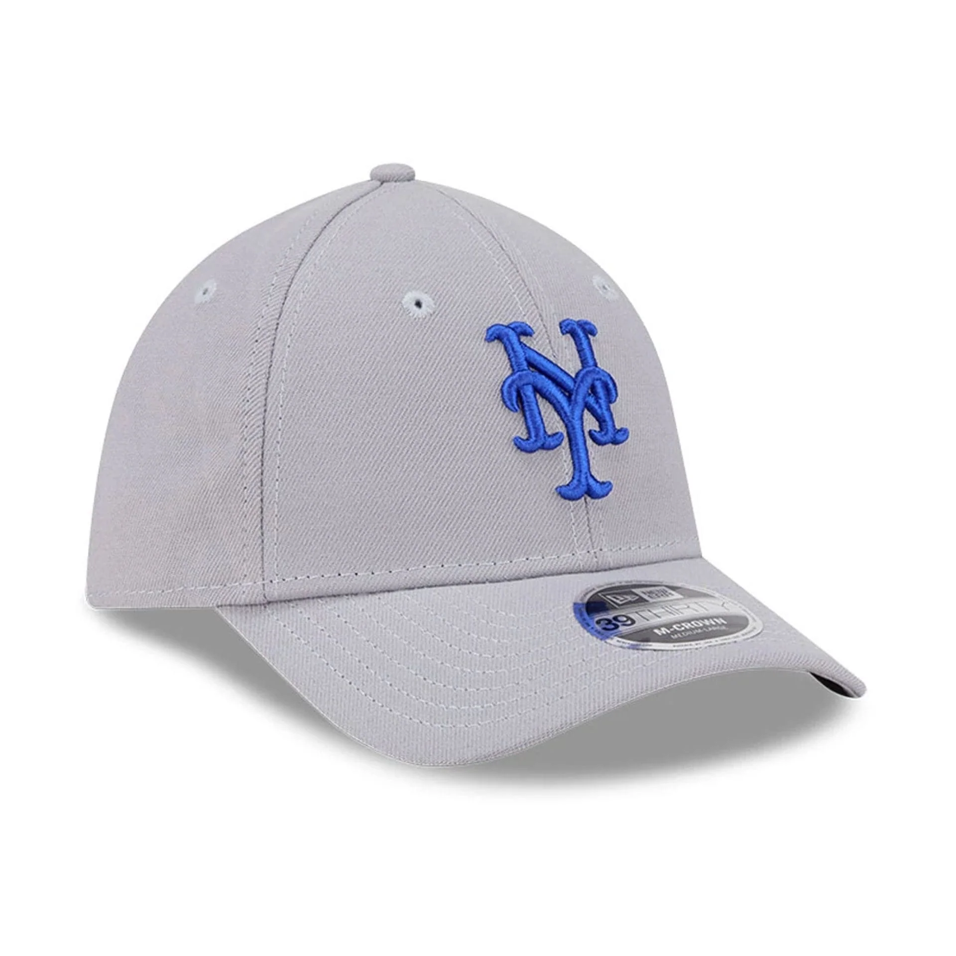New York Mets MLB Grey 39THIRTY M-Crown Stretch Fit Cap - Image 3