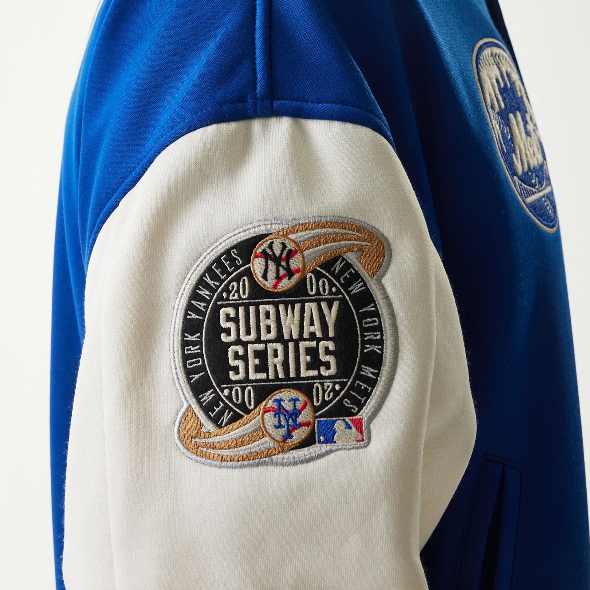 New York Mets MLB Jersey Blue Bomber Jacket - Image 6