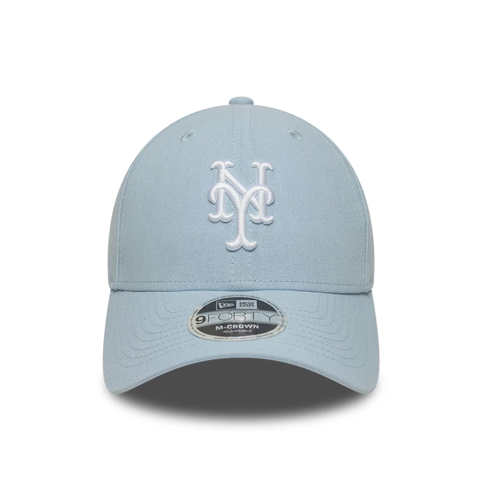 New York Mets MLB Linen Pastel Blue 9FORTY M-Crown Adjustable Cap - Image 2