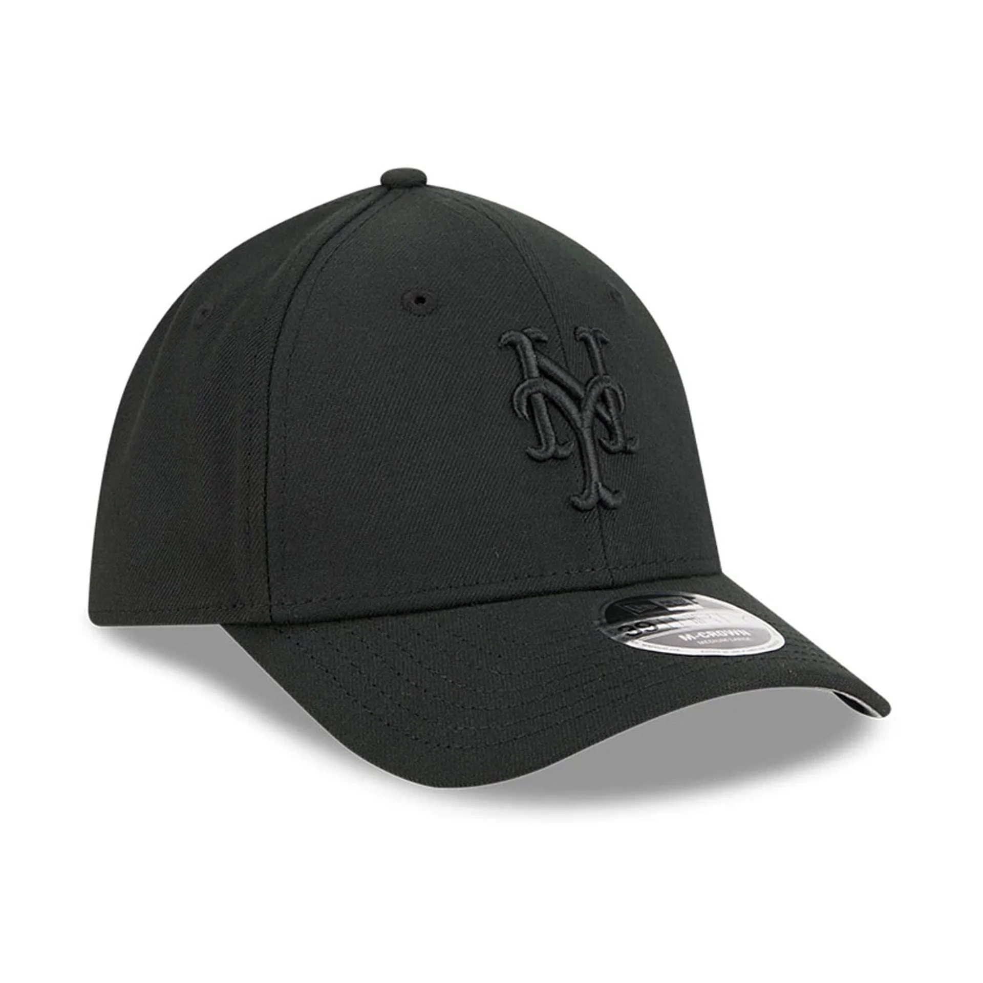 New York Mets MLB Outline Black 39THIRTY M-Crown Stretch Fit Cap - Image 4