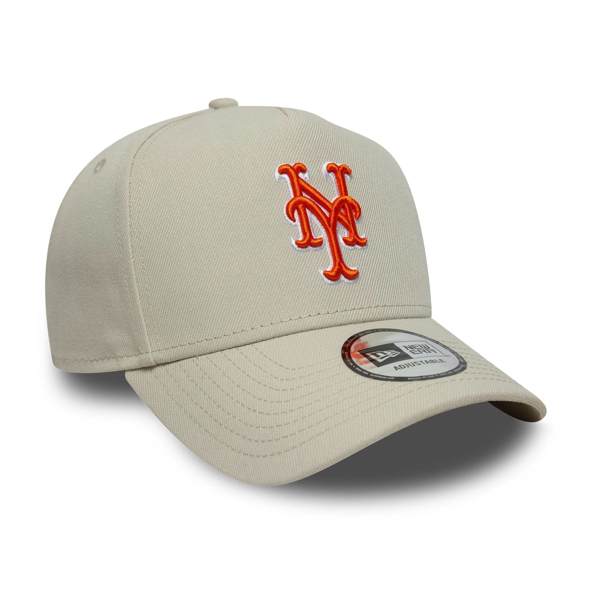New York Mets MLB Outline Script Light Beige 9FORTY E-Frame Cap - Image 3