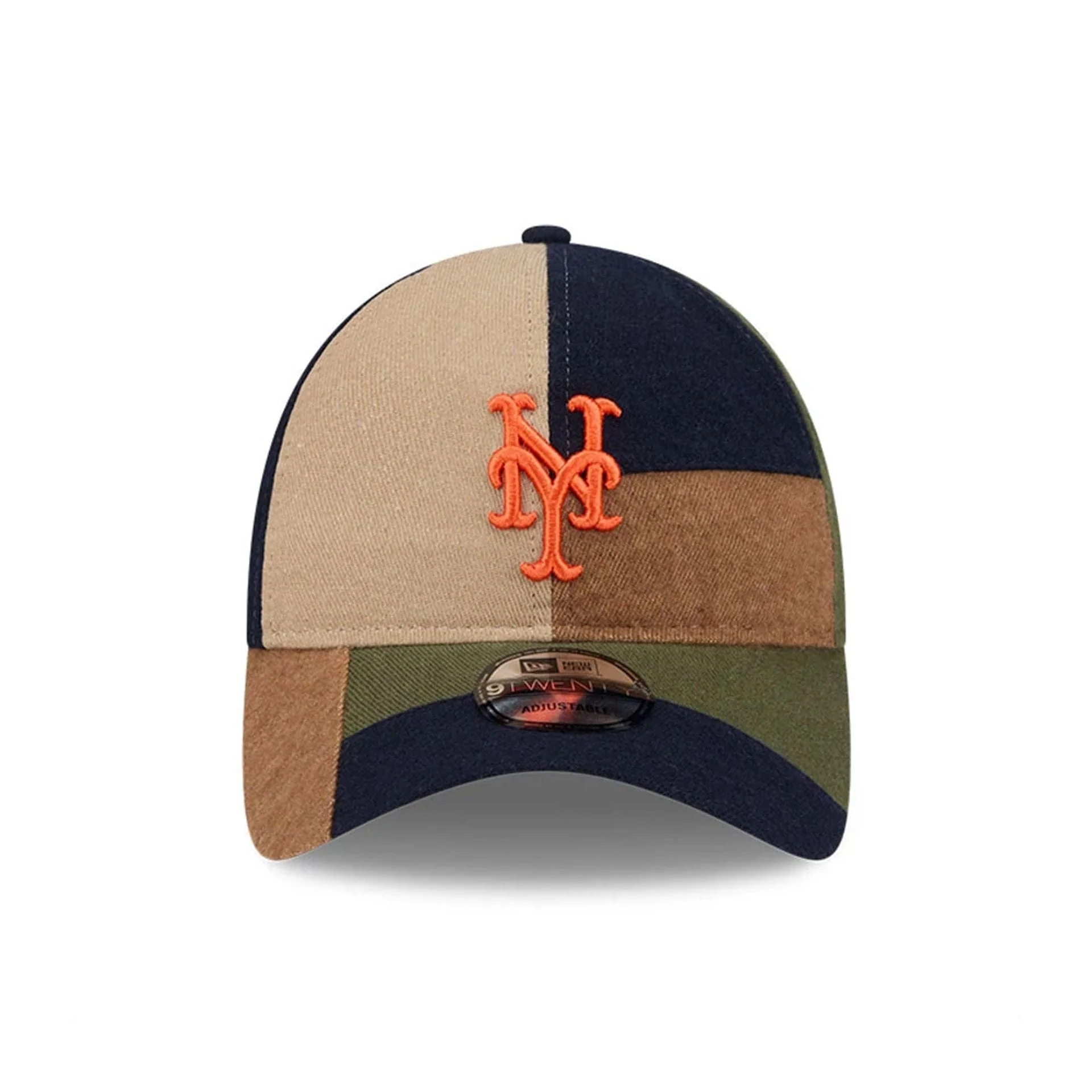 New York Mets MLB Patchwork Open Brown 9TWENTY Adjustable Cap - Image 3