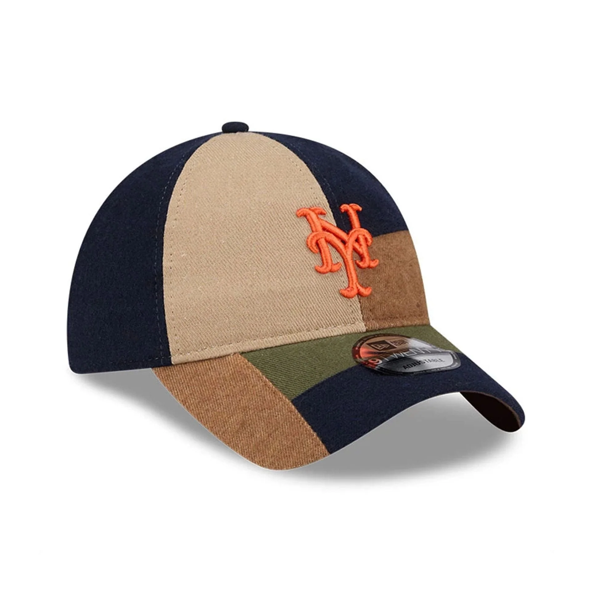 New York Mets MLB Patchwork Open Brown 9TWENTY Adjustable Cap - Image 4