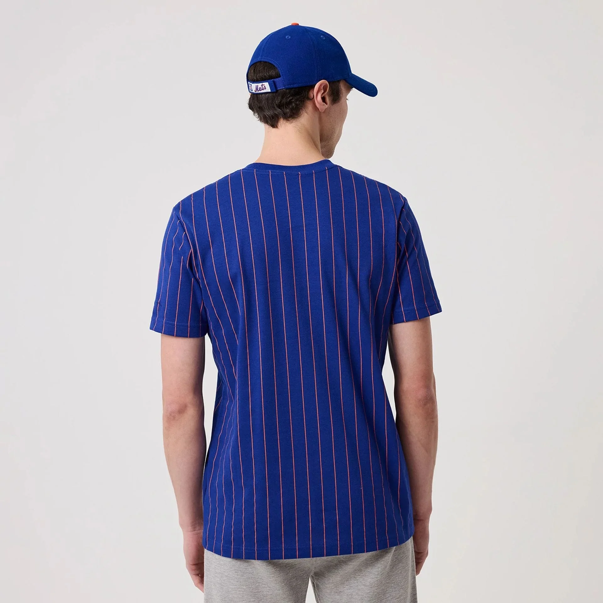 New York Mets MLB Pinstripe Blue T-Shirt - Image 2