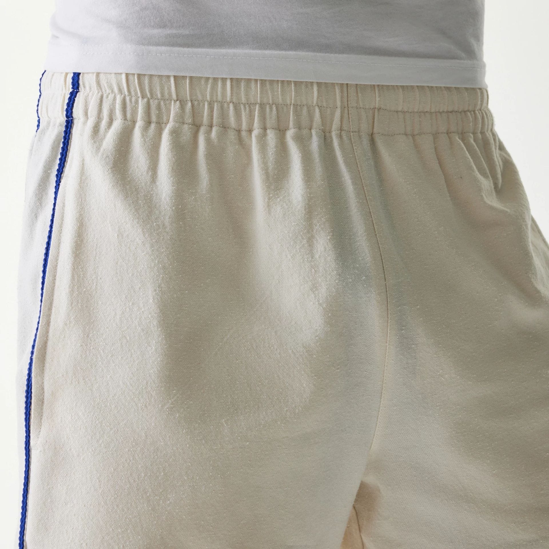 New York Mets MLB Piping Open Cream Shorts - Image 6