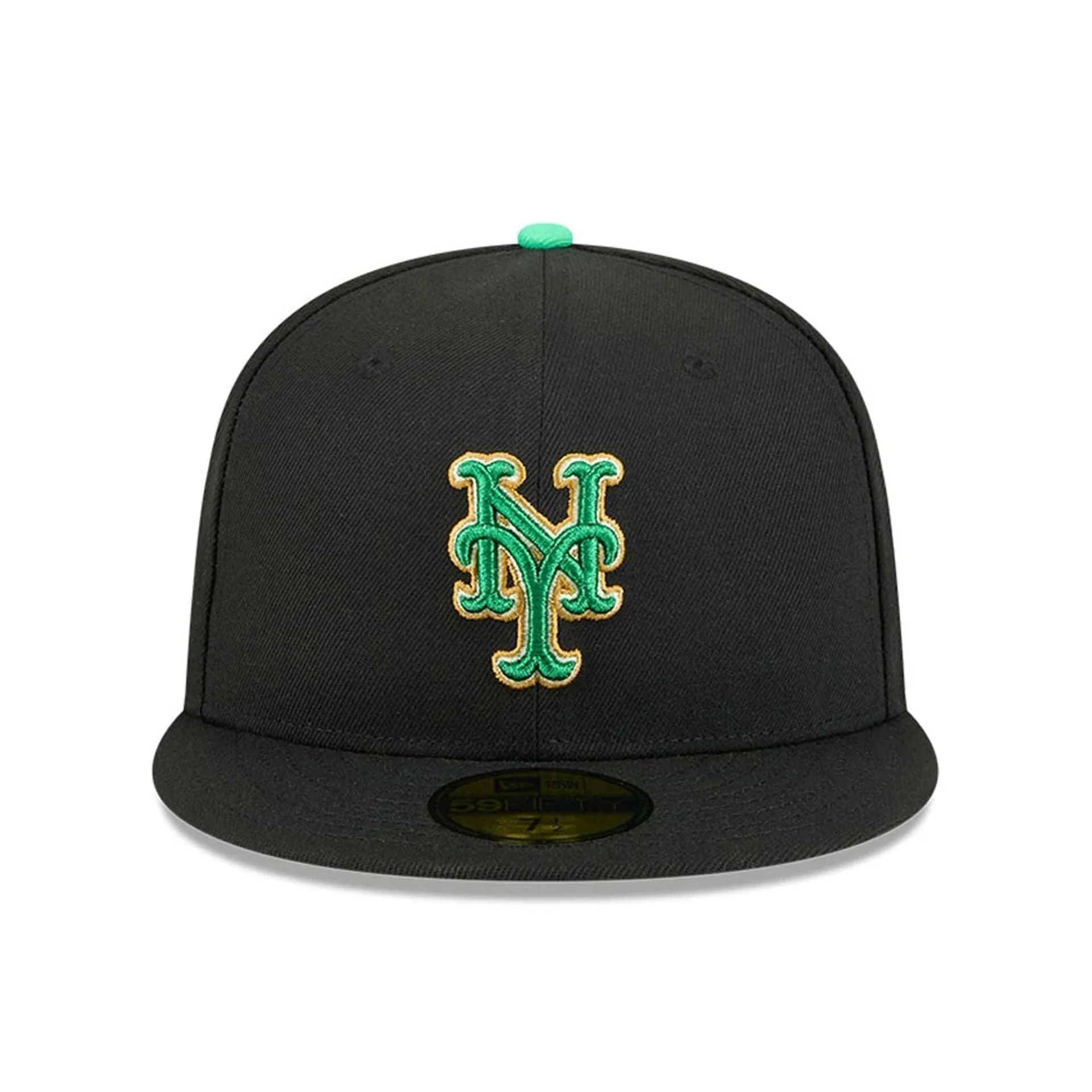 New York Mets MLB Saint Patrick's Day Black 59FIFTY Fitted Cap - Image 2