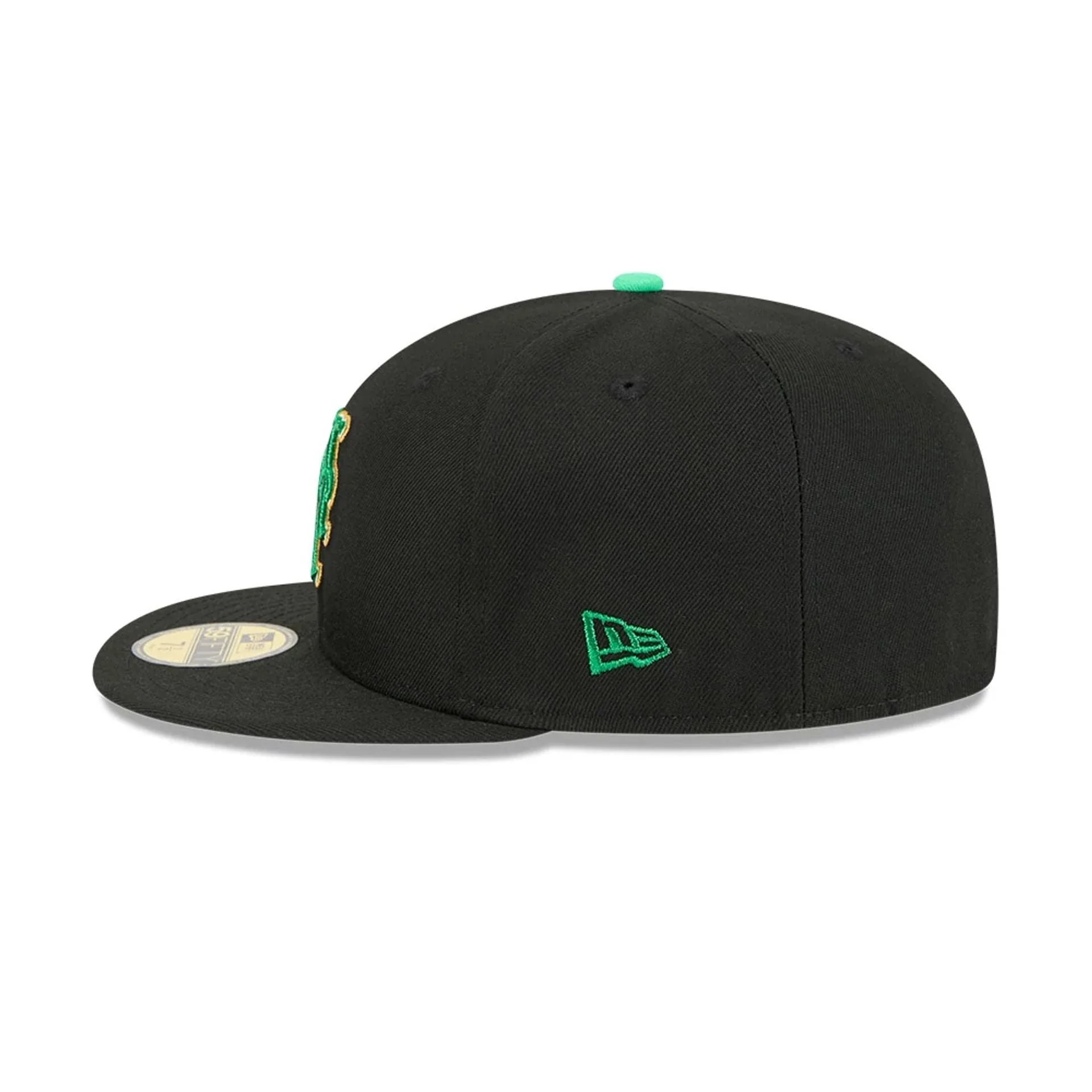 New York Mets MLB Saint Patrick's Day Black 59FIFTY Fitted Cap - Image 5