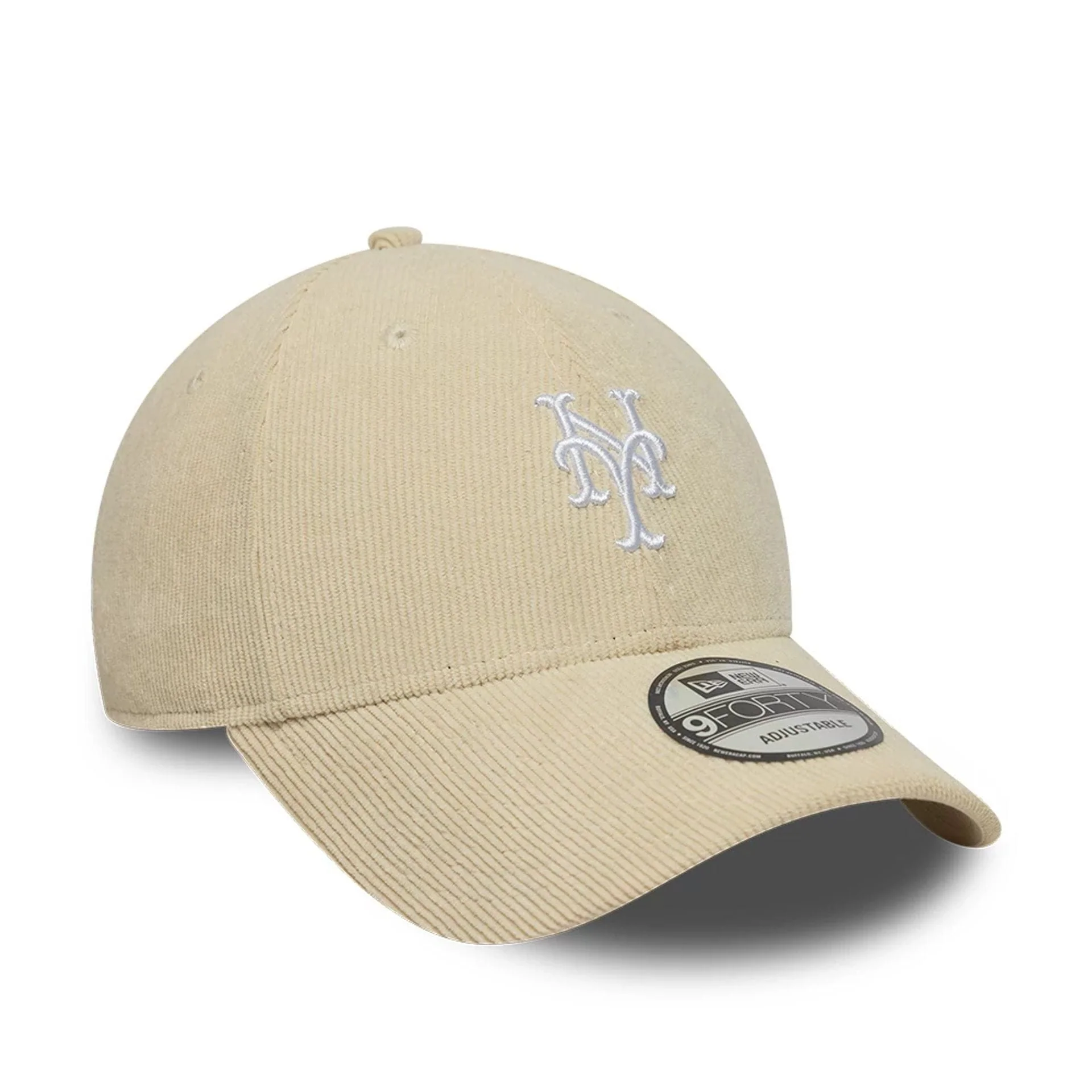 New York Mets MLB Soft Cord Cream 9FORTY Adjustable Cap - Image 3