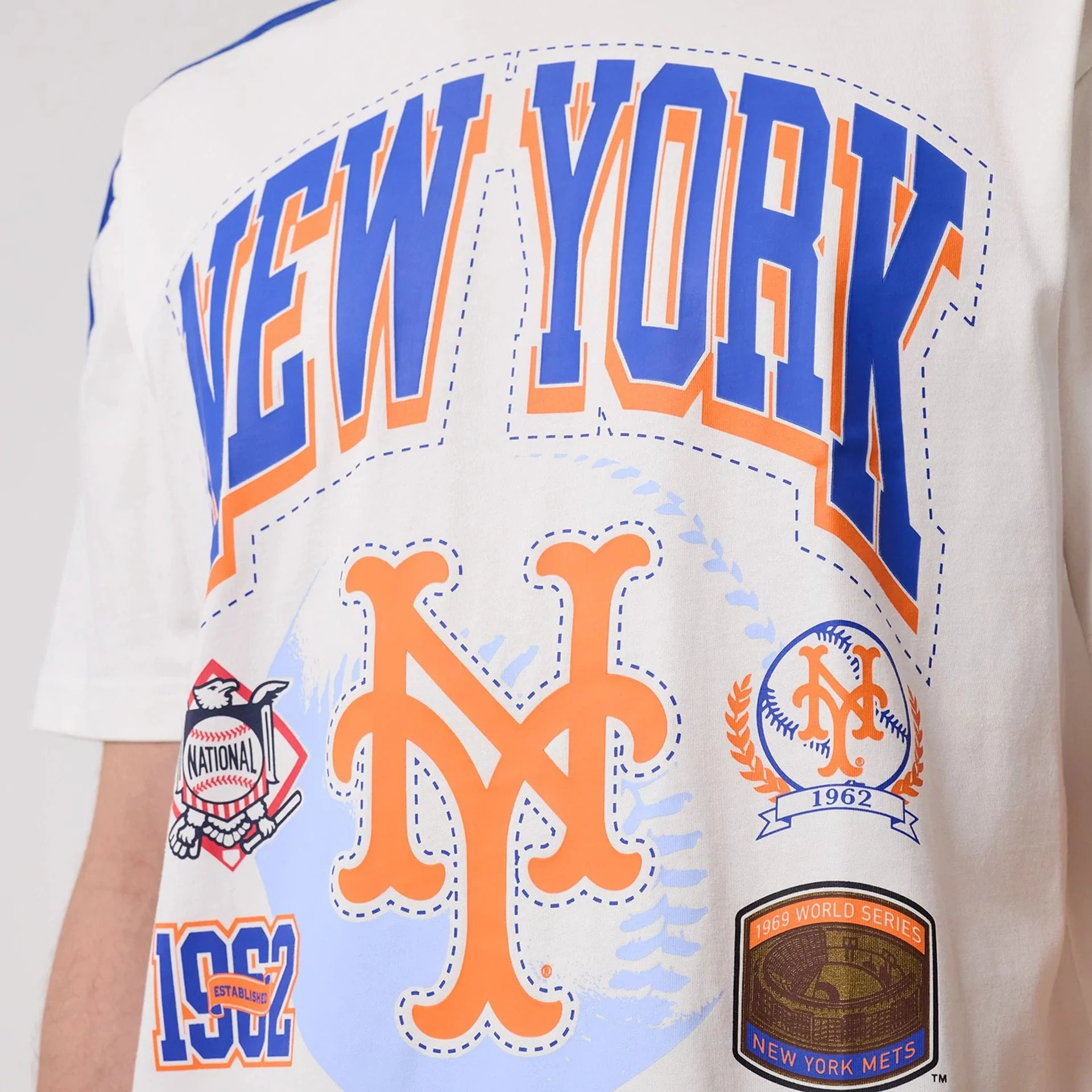 New York Mets MLB Sport Classic White T-Shirt - Image 4