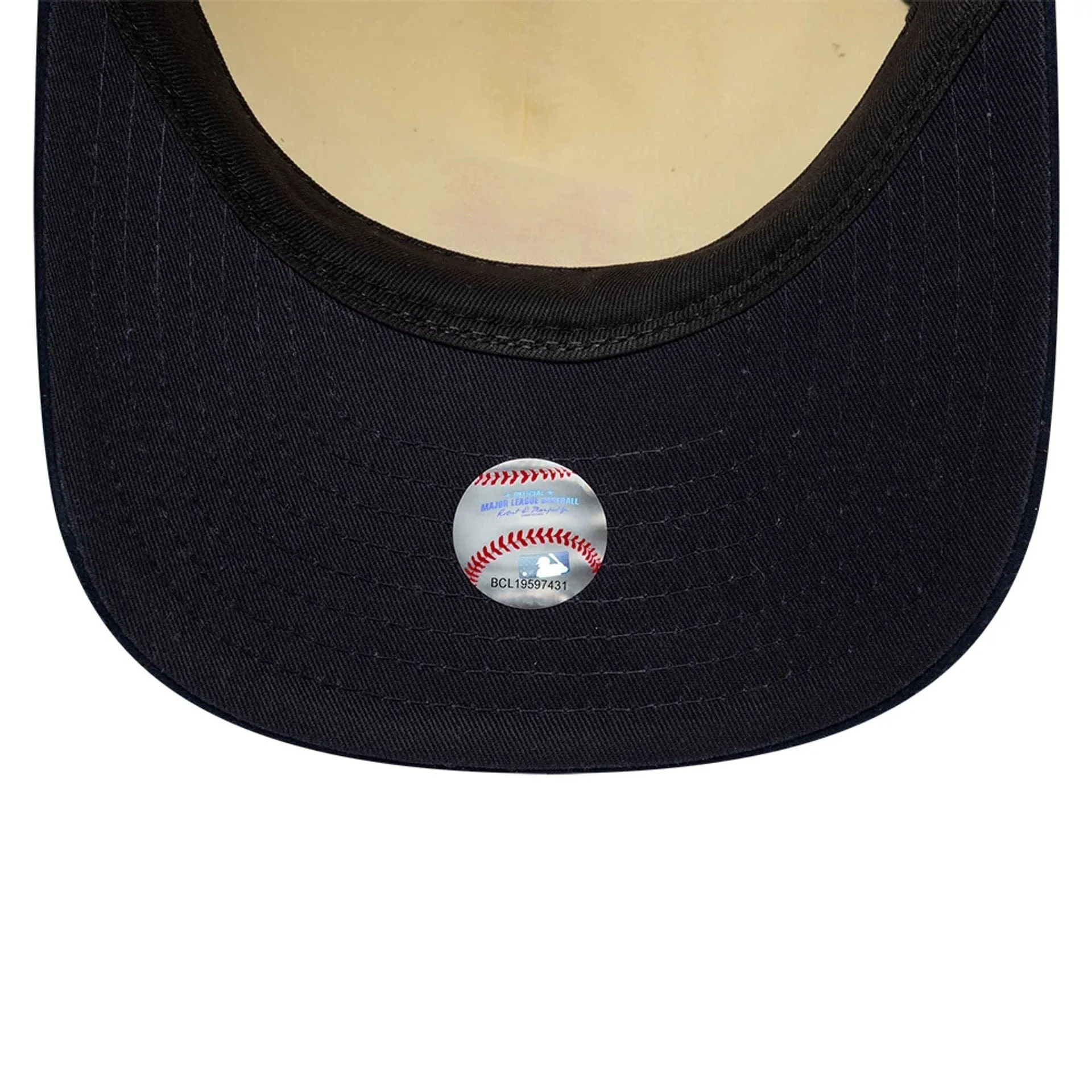 New York Mets MLB Suede Visor Cream 9FIFTY A-Frame Adjustable Cap - Image 7