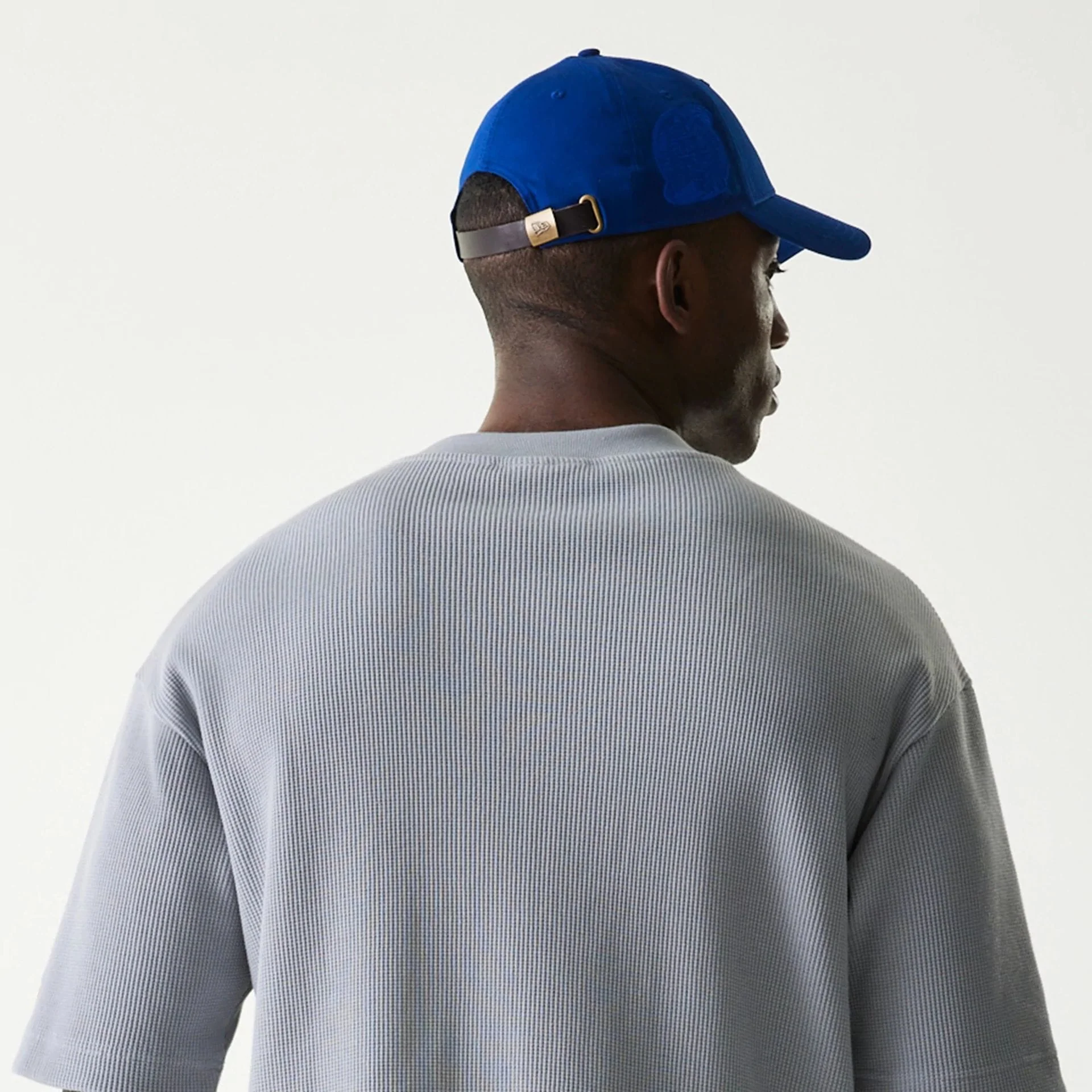 New York Mets MLB Waffle Grey Oversized T-Shirt - Image 7