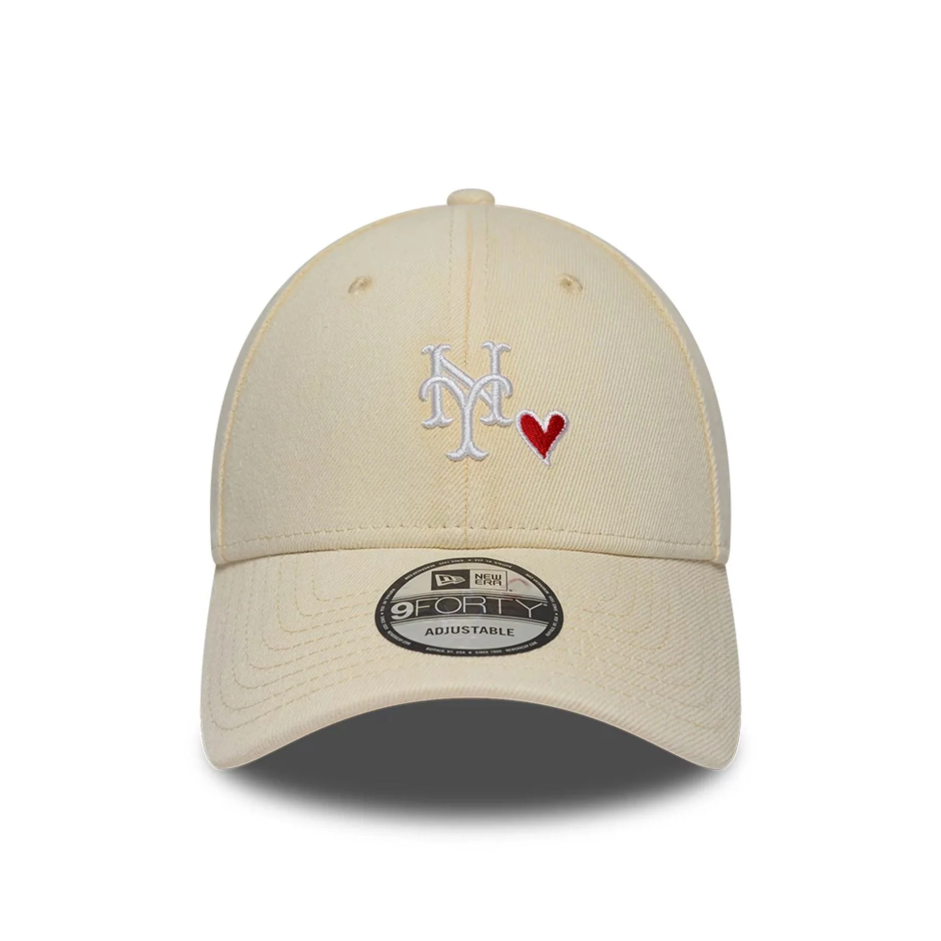 New York Mets MLB Washed Denim Light Beige 9FORTY Adjustable Cap - Image 2