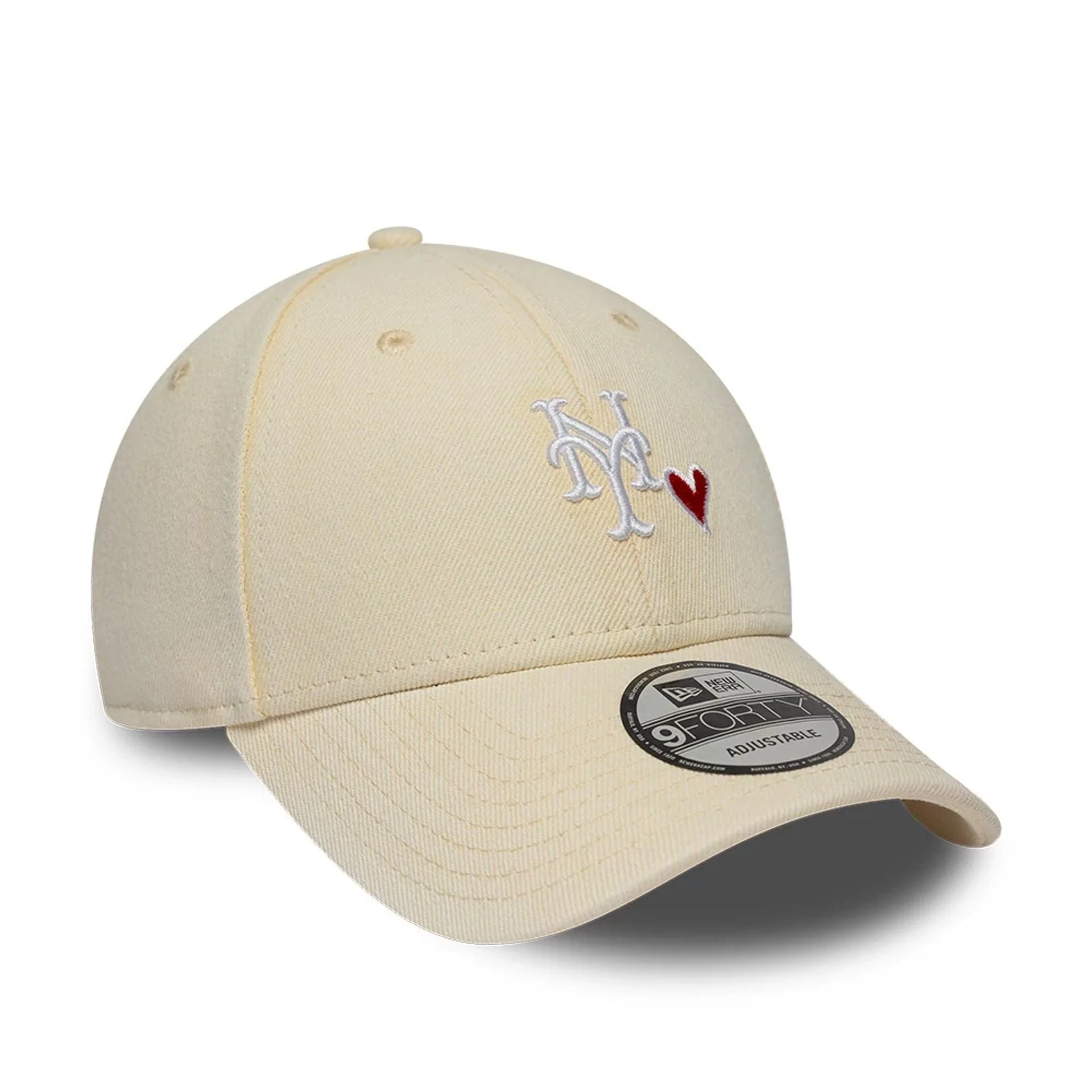 New York Mets MLB Washed Denim Light Beige 9FORTY Adjustable Cap - Image 3