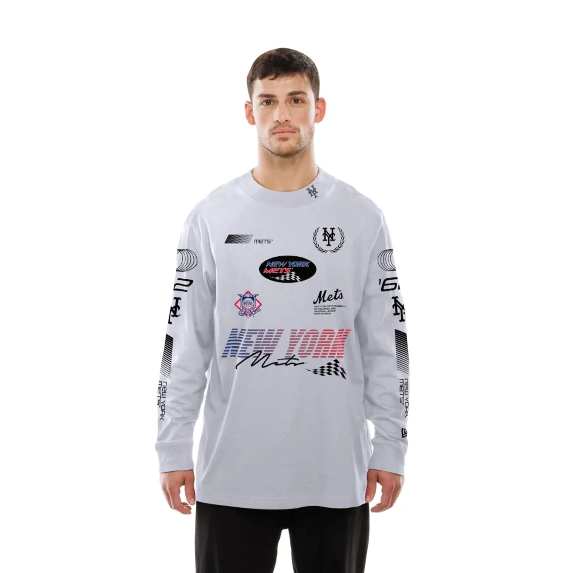 New York Mets Modern Driver White Long Sleeve T-Shirt - Image 6