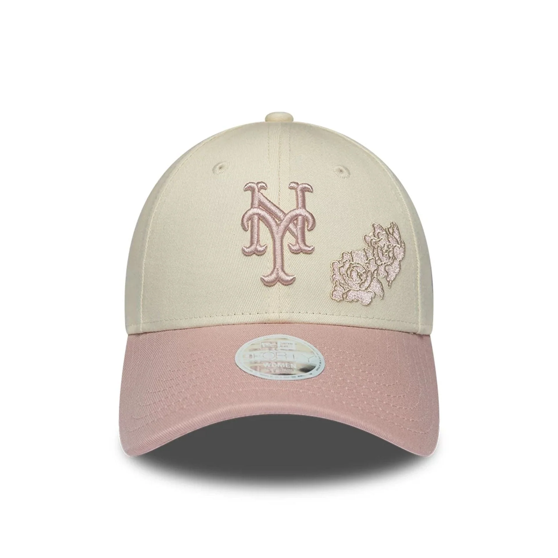 New York Mets Womens MLB Floral Cream 9FORTY Adjustable Cap - Image 2