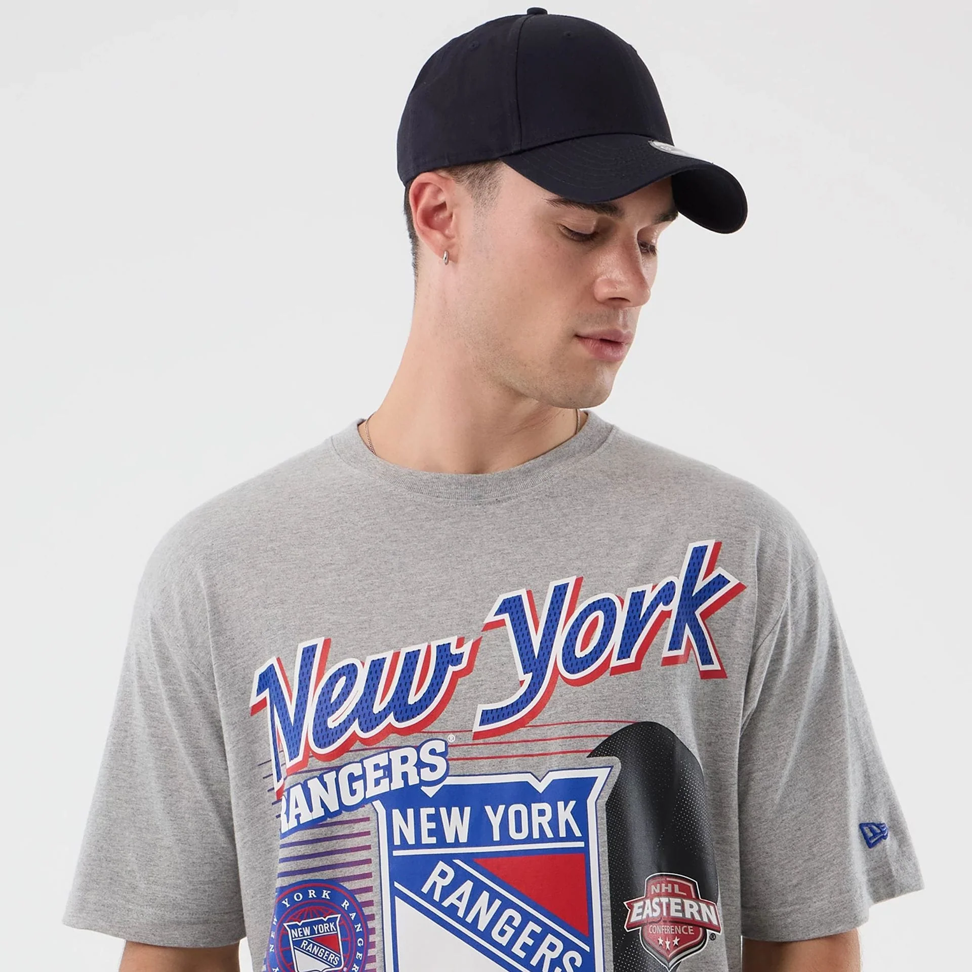 New York Rangers NHL Sport Classic Grey T-Shirt - Image 3
