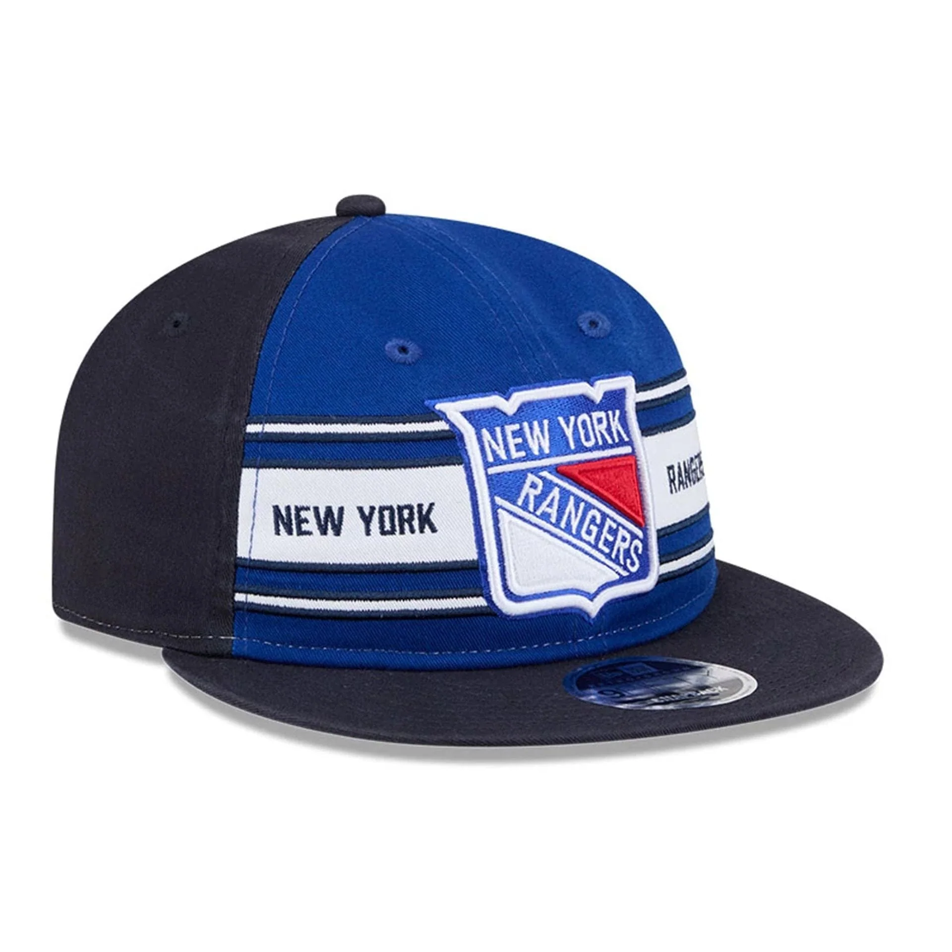 New York Rangers NHL Team Stripes Blue Retro Crown 9FIFTY Adjustable Cap - Image 3