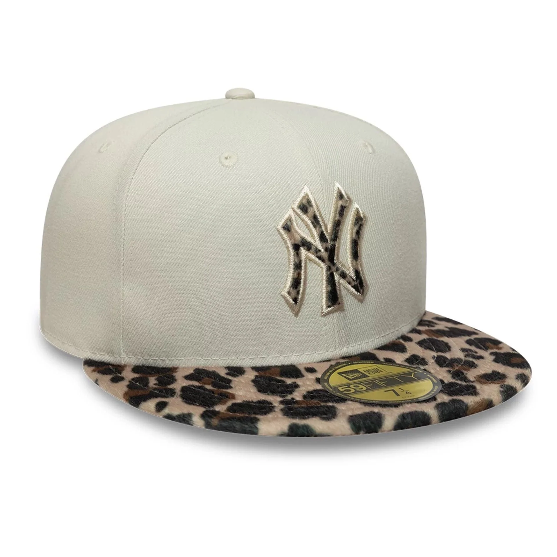 New York Yankees Animal Print Leopard Beige 59FIFTY Fitted Cap - Image 3