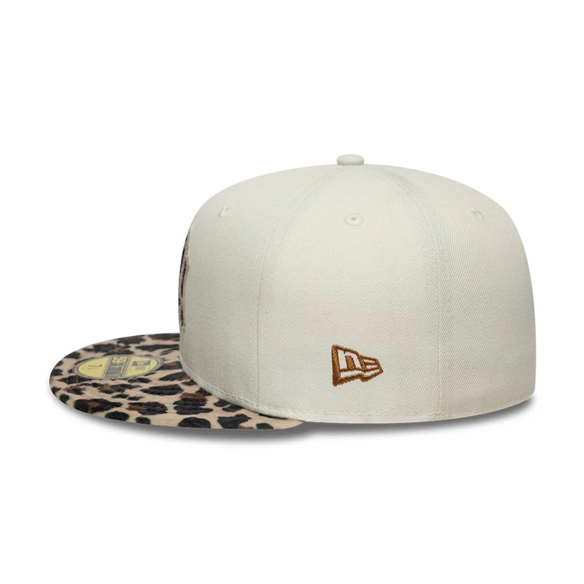 New York Yankees Animal Print Leopard Beige 59FIFTY Fitted Cap - Image 5