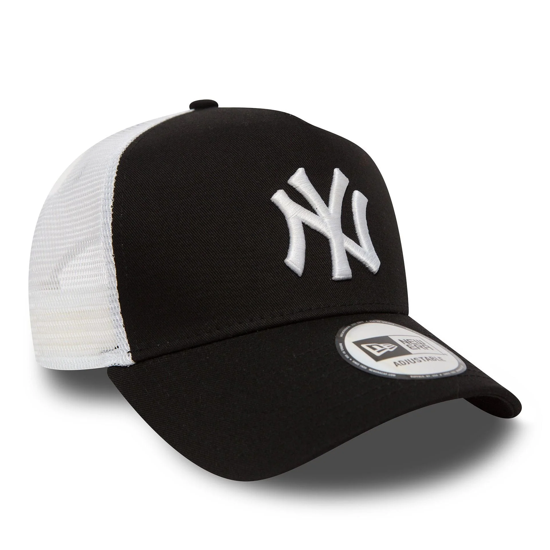 New York Yankees Clean Black A-Frame Trucker Cap - Image 3