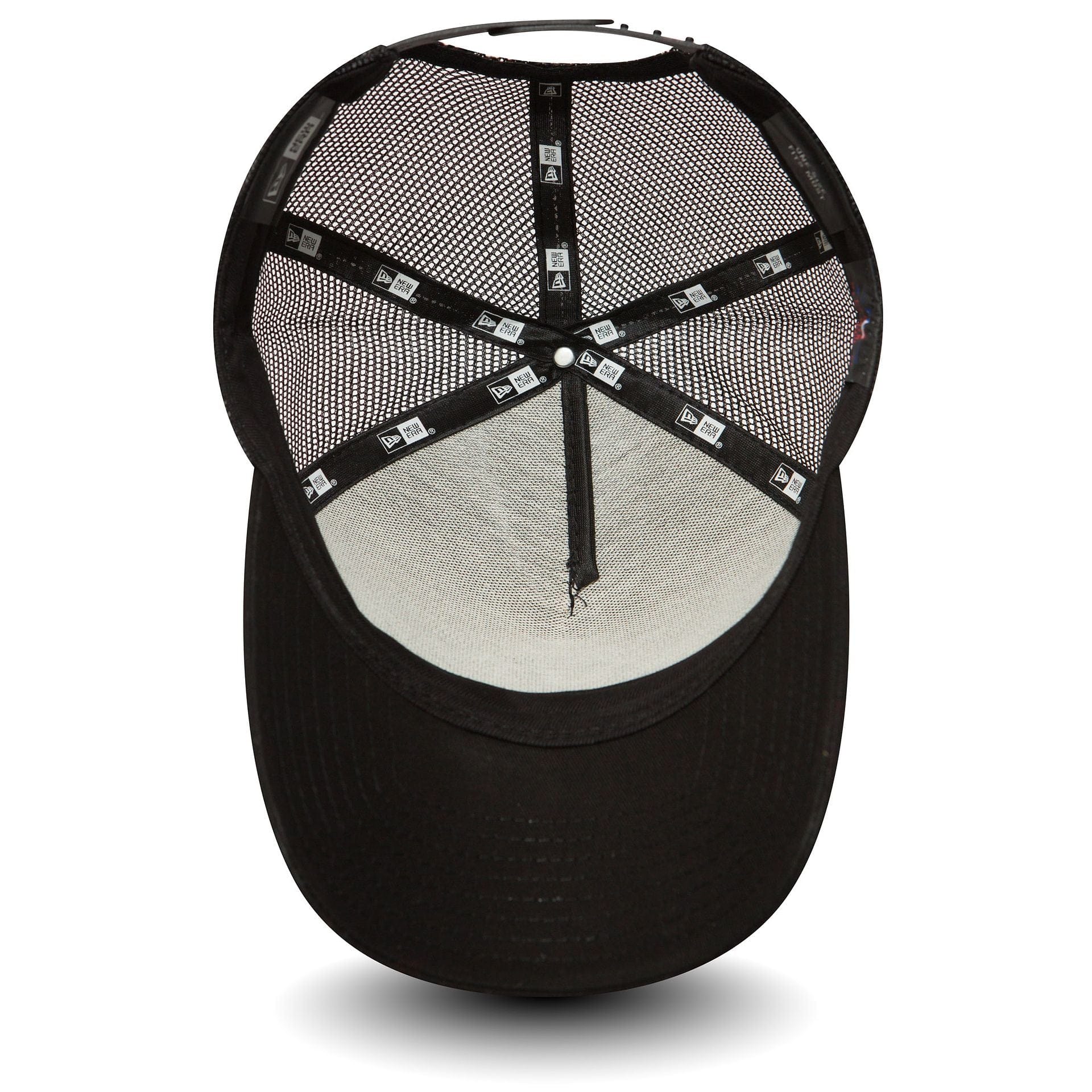 New York Yankees Clean Black On Black A-Frame Trucker Cap - Image 2