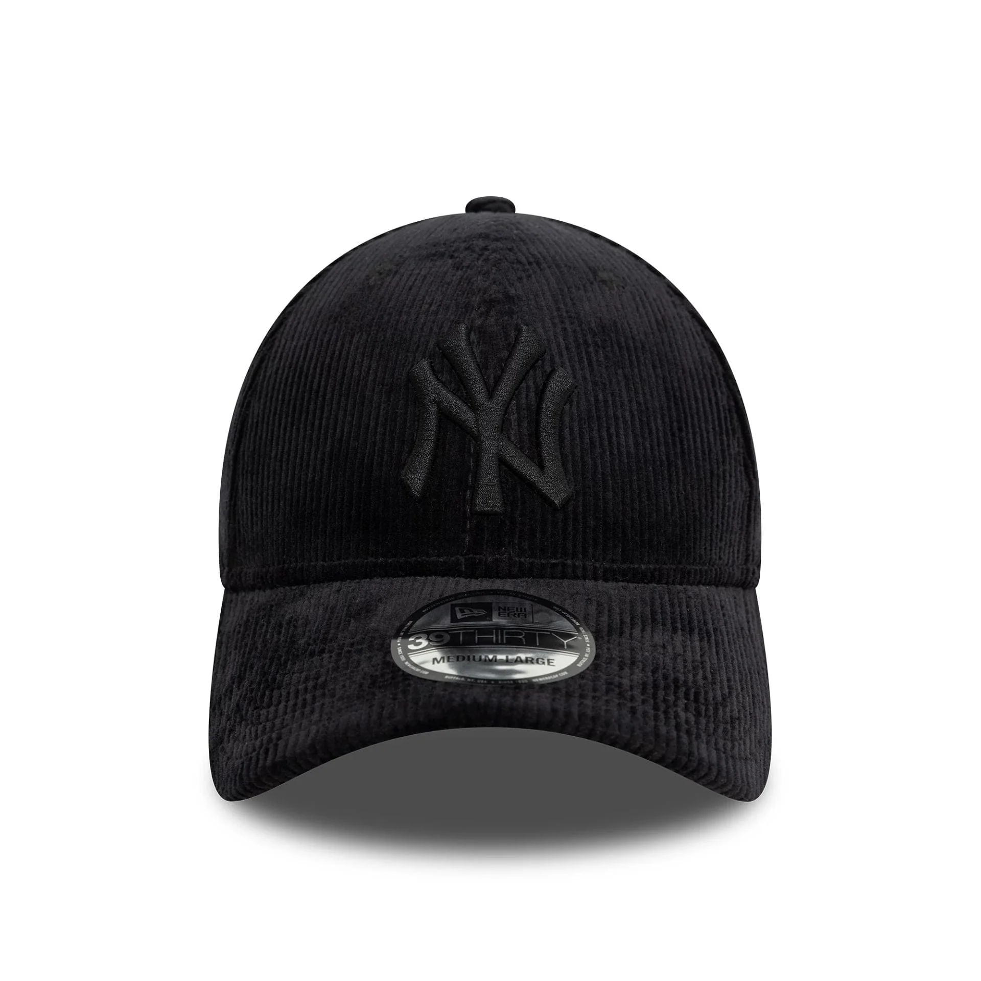 New York Yankees Cord Black 39THIRTY Stretch Fit Cap - Image 2