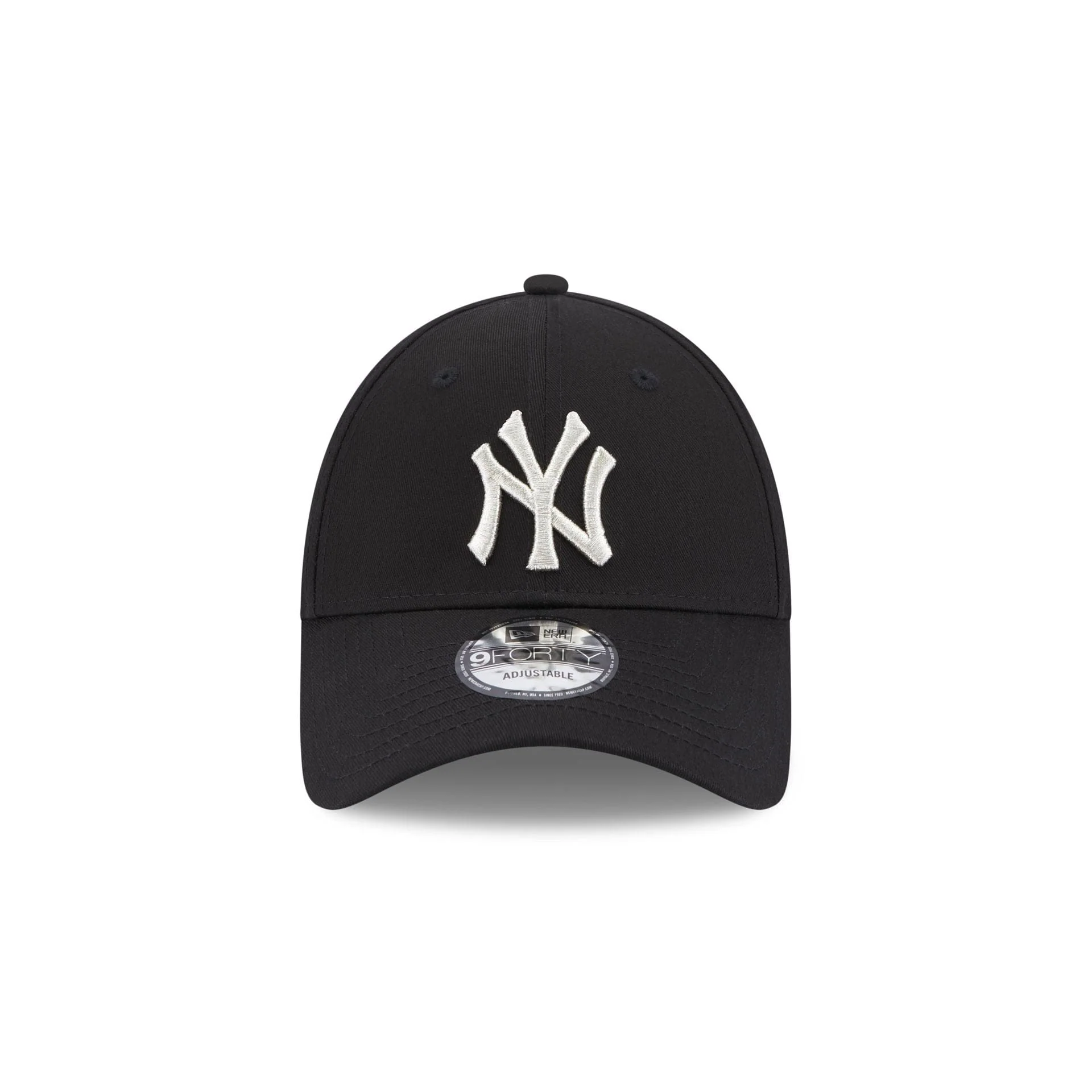 New York Yankees Metallic Logo Womens Black 9FORTY Adjustable Cap - Image 2