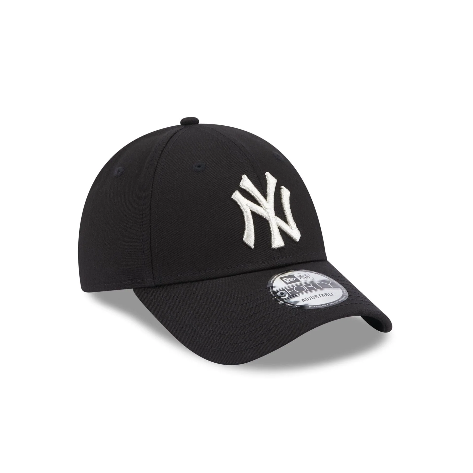 New York Yankees Metallic Logo Womens Black 9FORTY Adjustable Cap - Image 3