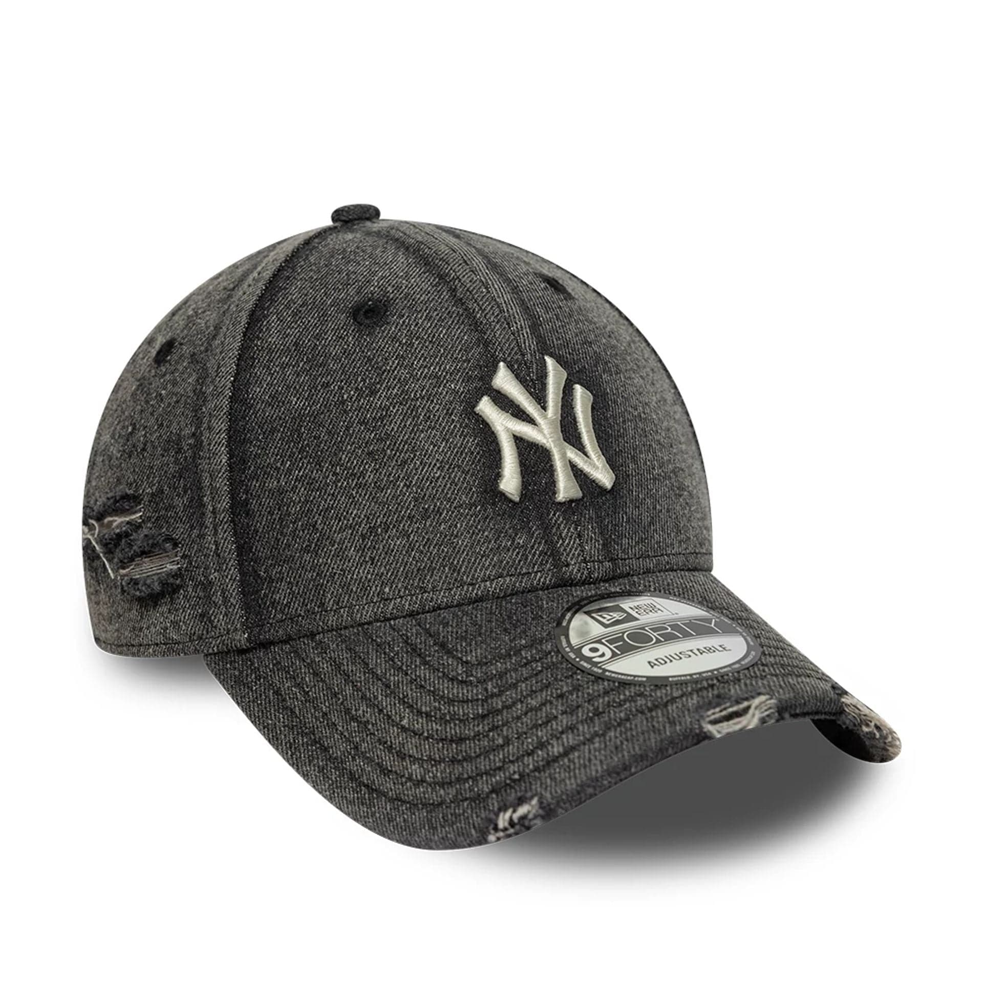 New York Yankees MLB Acid Wash Black 9FORTY Adjustable Cap - Image 3