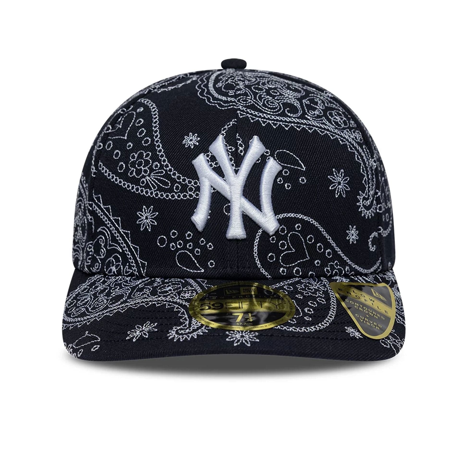 New York Yankees MLB All Over Paisley Navy Low Profile 59FIFTY Fitted Cap - Image 2