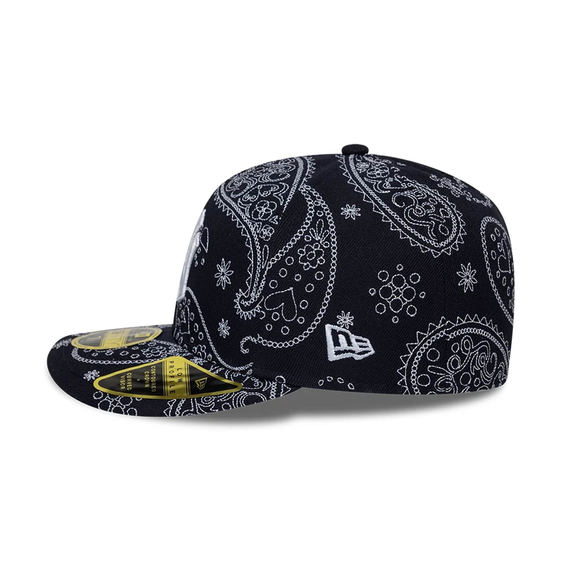 New York Yankees MLB All Over Paisley Navy Low Profile 59FIFTY Fitted Cap - Image 5