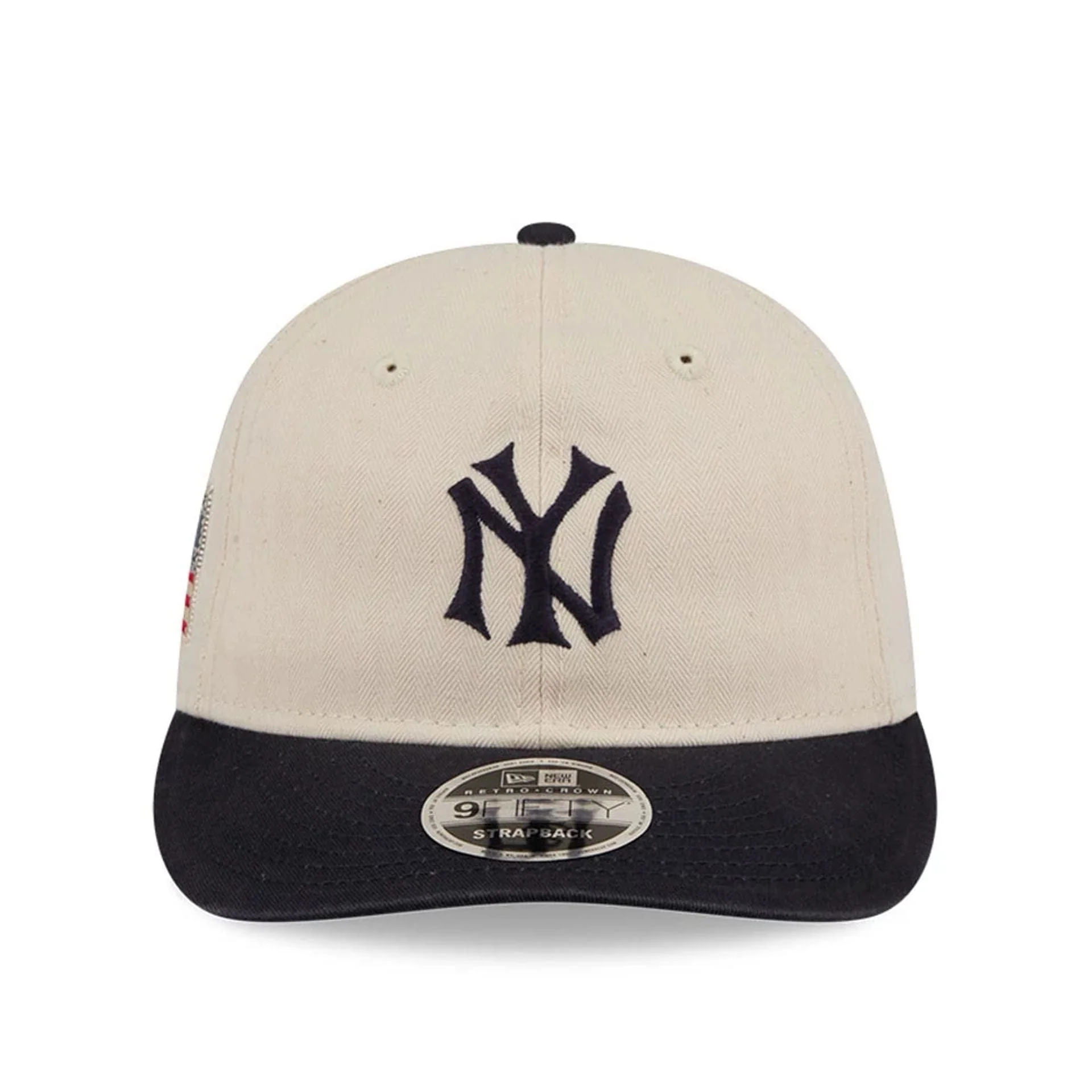 New York Yankees MLB Americana Herringbone White Retro Crown 9FIFTY Adjustable Cap - Image 4