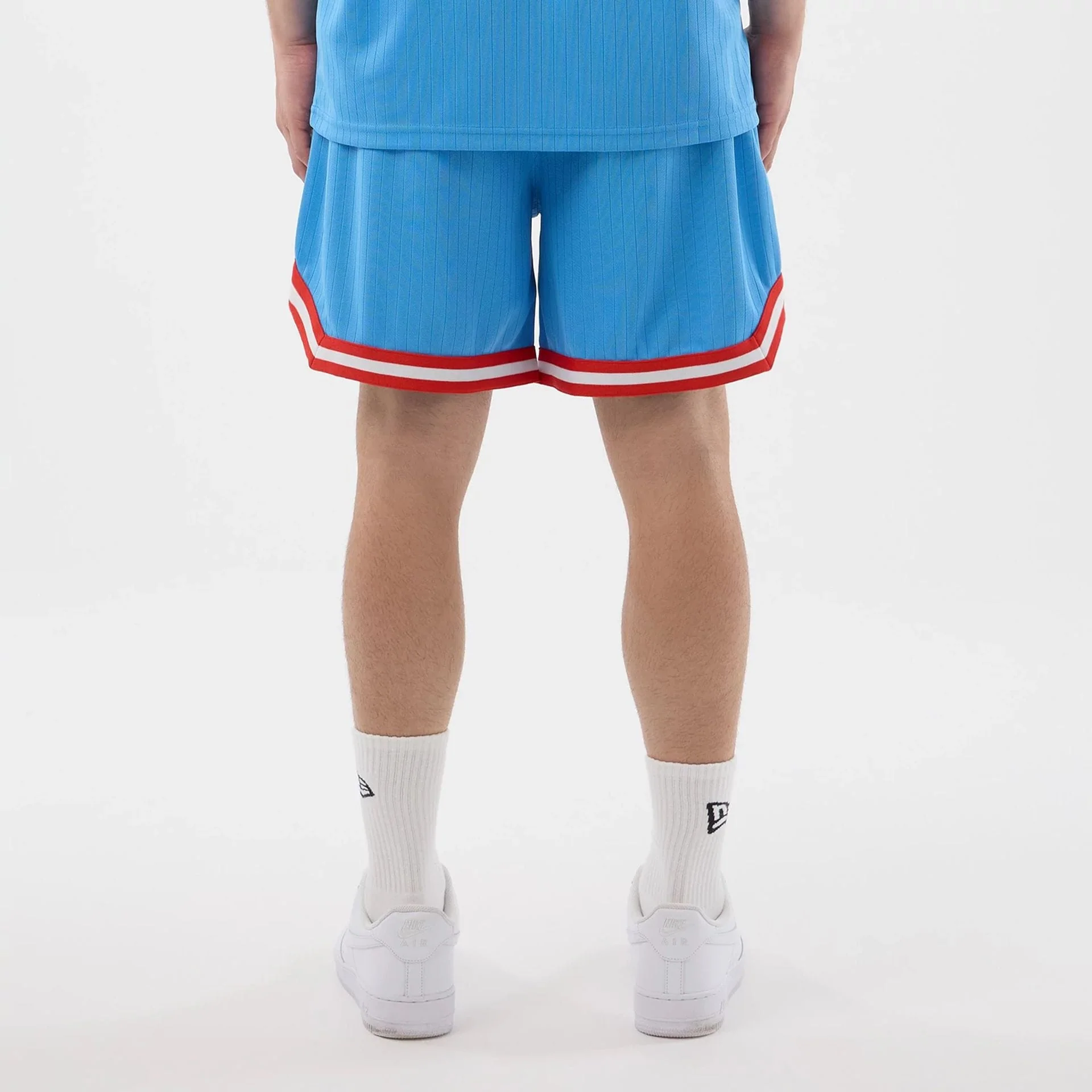 New York Yankees MLB Arch Pastel Blue Oversized Shorts - Image 2