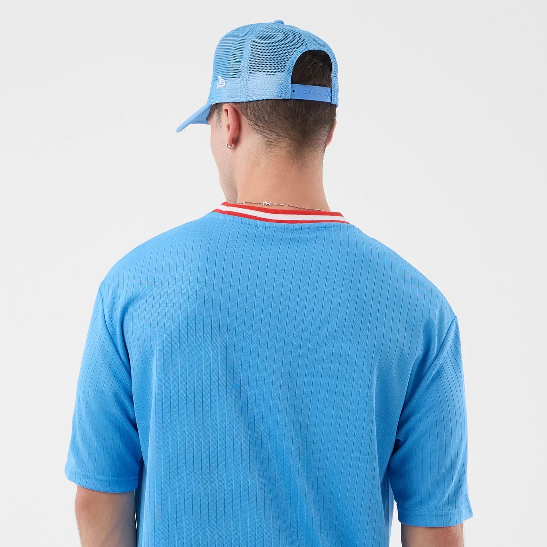 New York Yankees MLB Arch Pastel Blue Oversized T-Shirt - Image 7